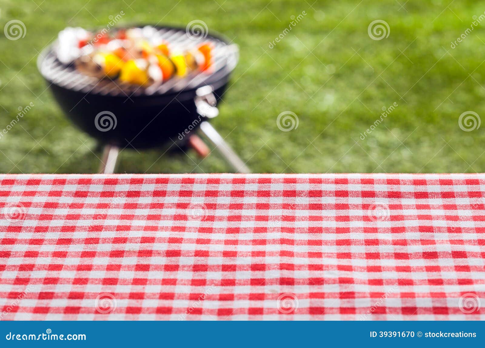 empty picnic table background