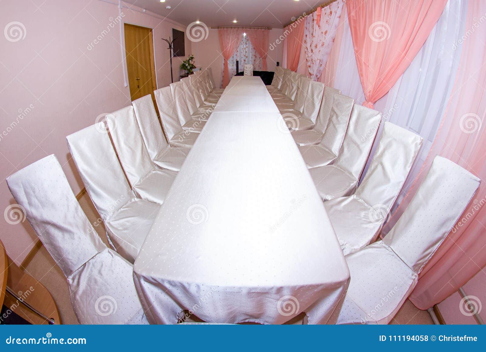 Empty pink dining room stock photo. Image of table, empty 111194058