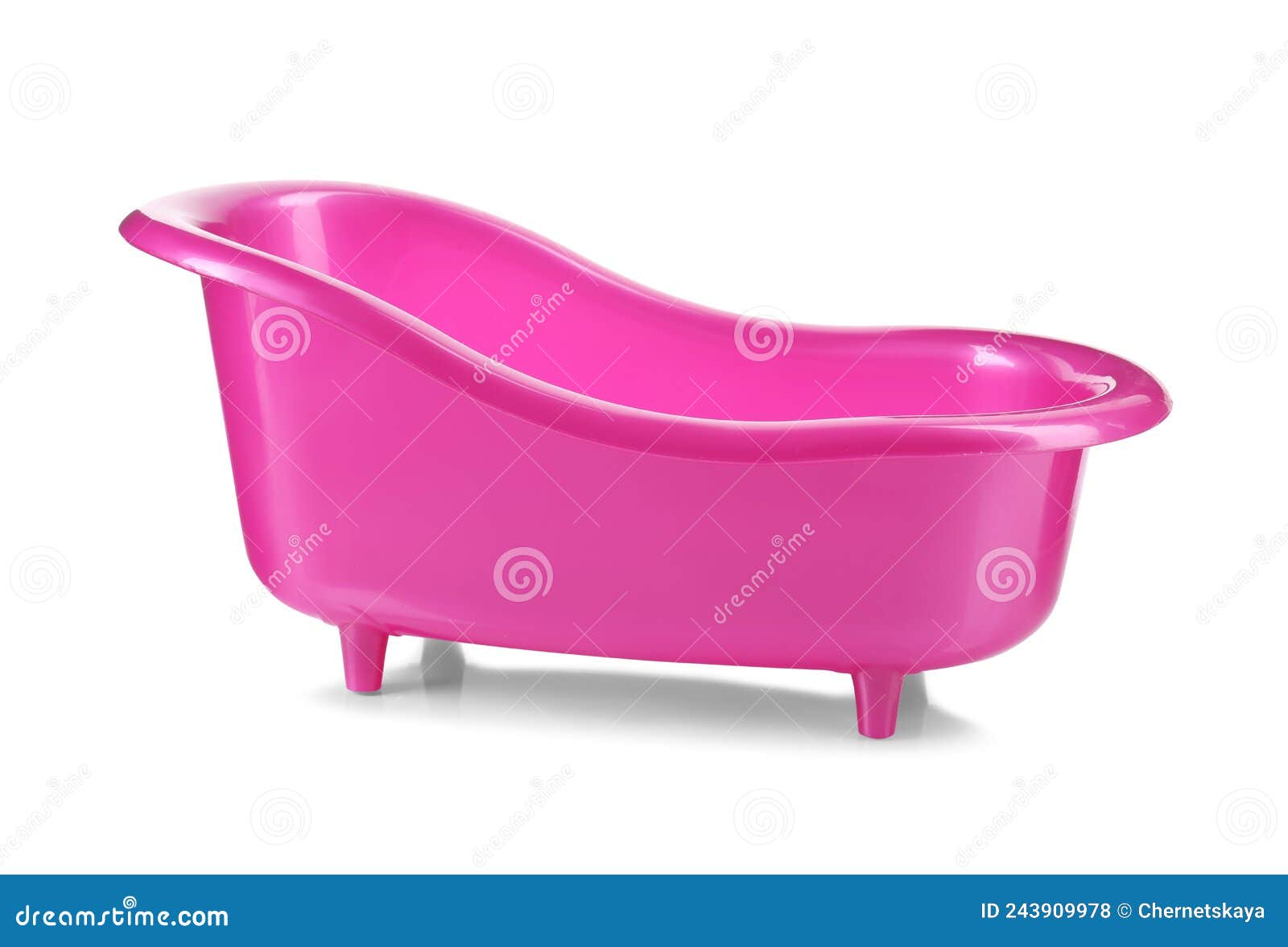 Empty Pink Toy Bathtub Isolated on White Stock Photo Image of