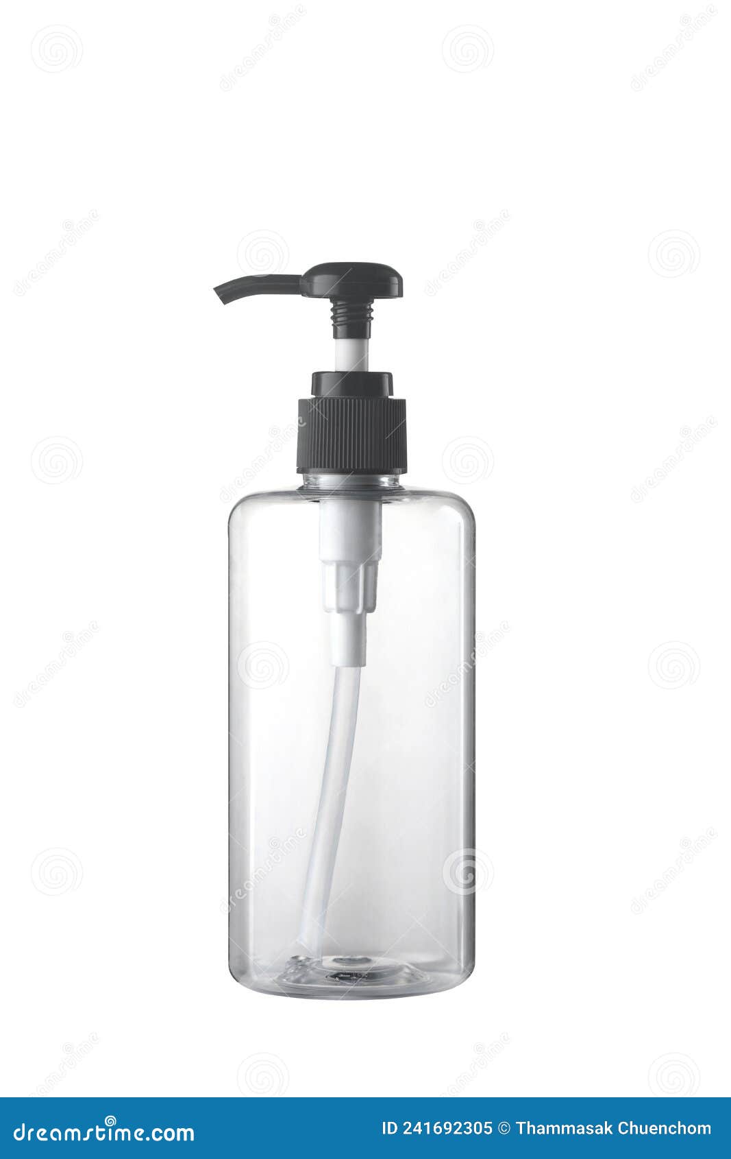 Empty Plastic Bottle with Pump Dispenser Stock Image Image of concept