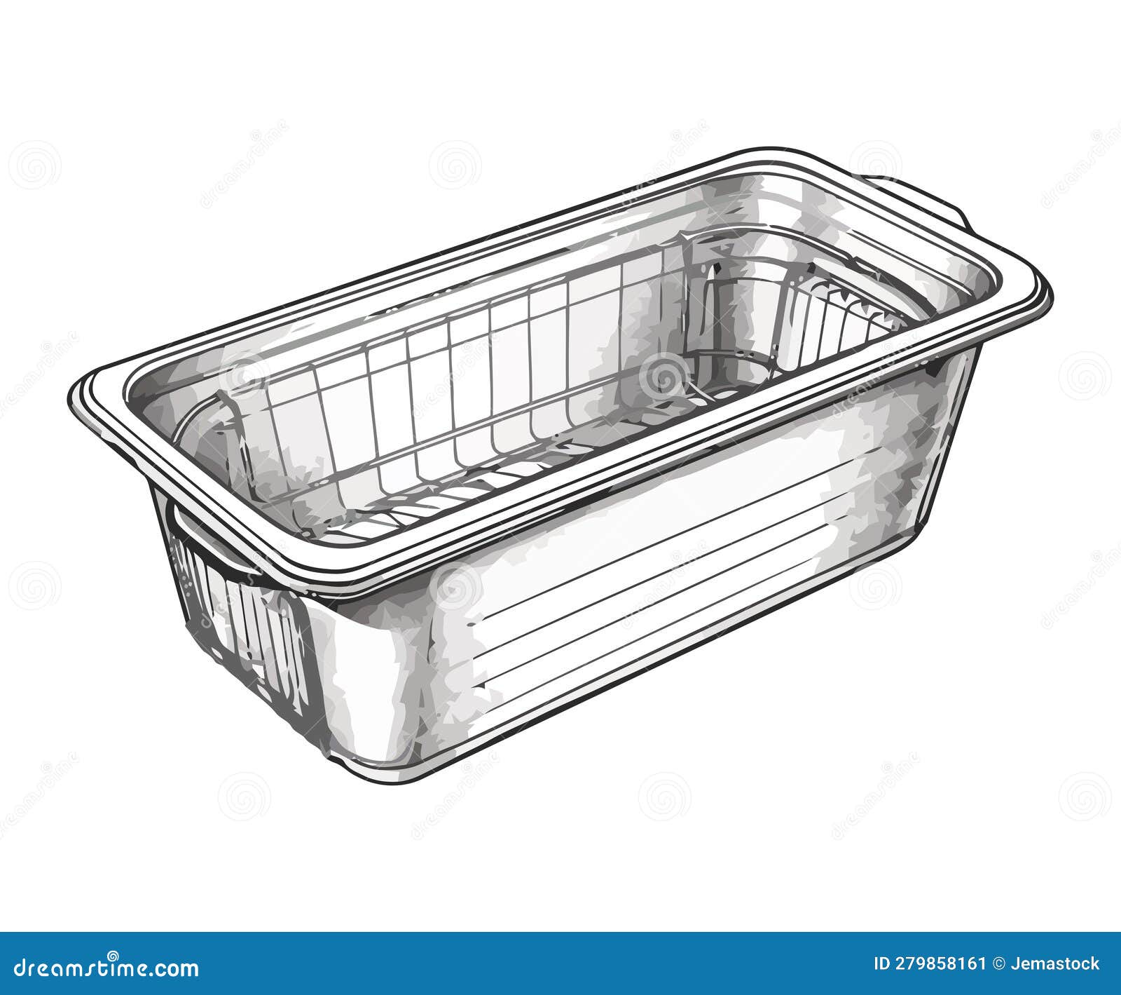 Empty Plastic Container with Metal Lid Isolated Stock Vector