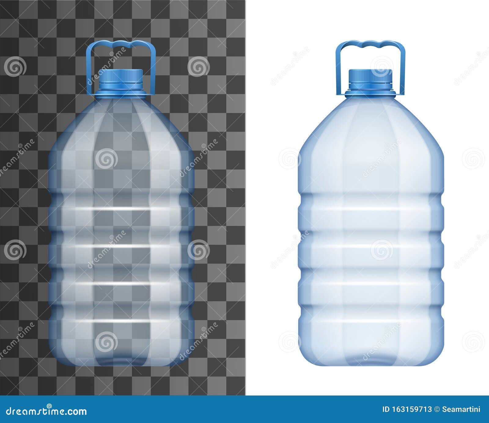 Download Empty Plastic Water Bottle Mockup Isolated Icon Stock Vector Illustration Of Clear Packaging 163159713