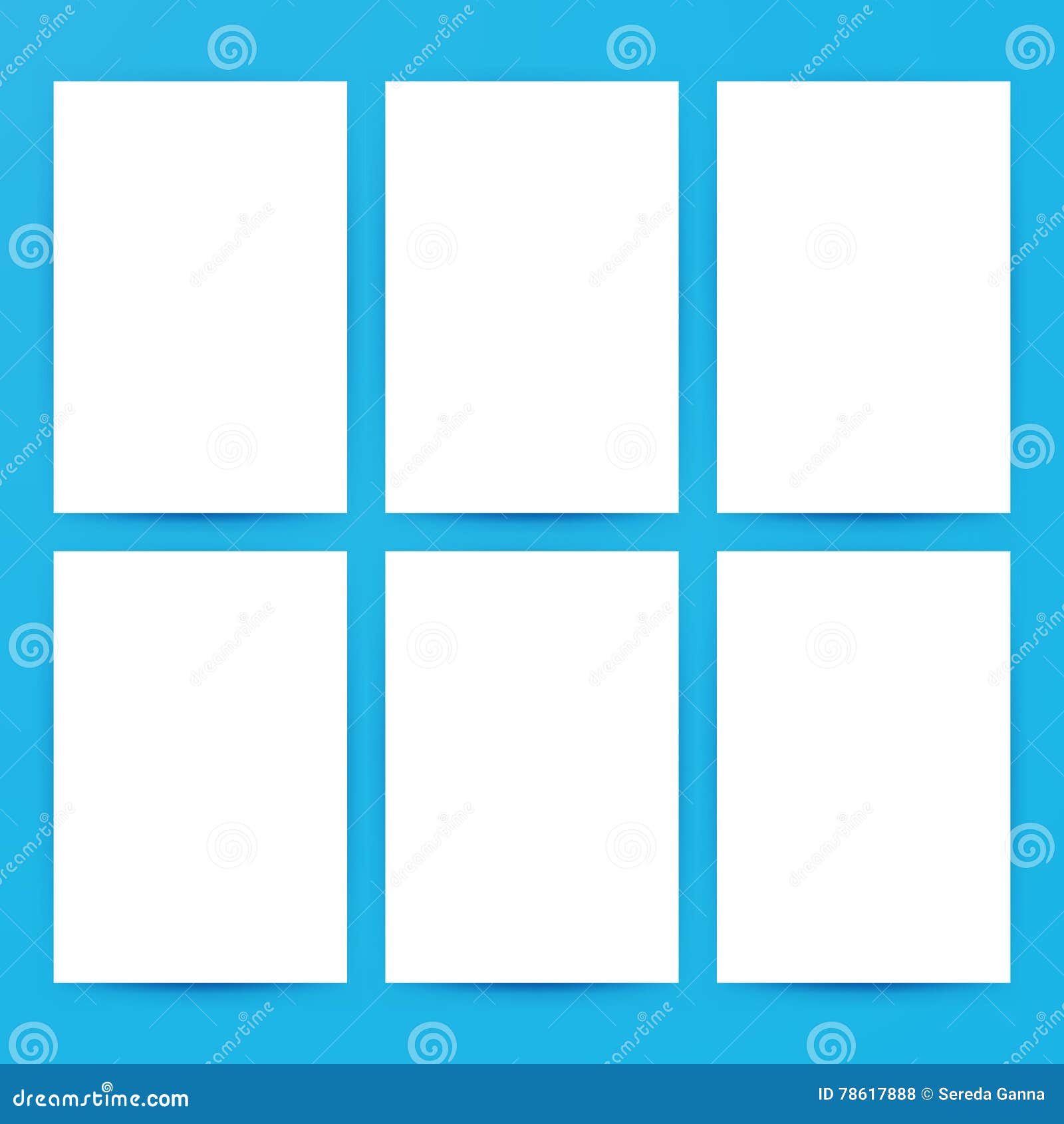 Empty Posters Mockup Template Stock Vector Illustration of empty