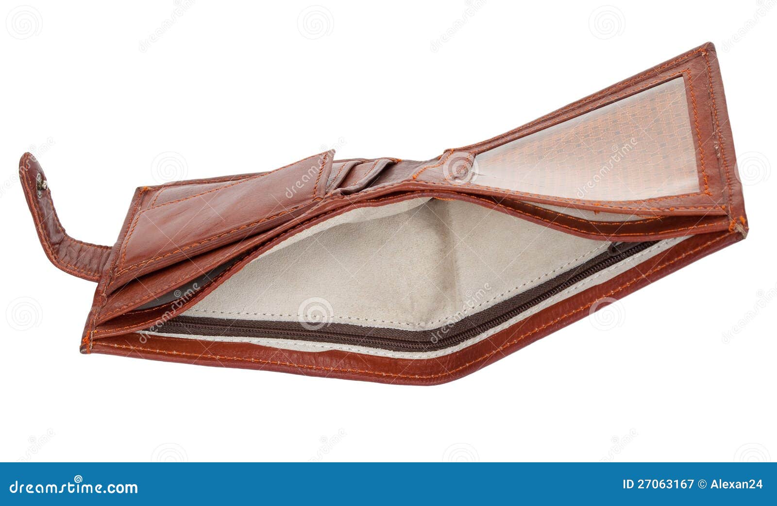 Senior see the empty purse - Stock Image - Everypixel