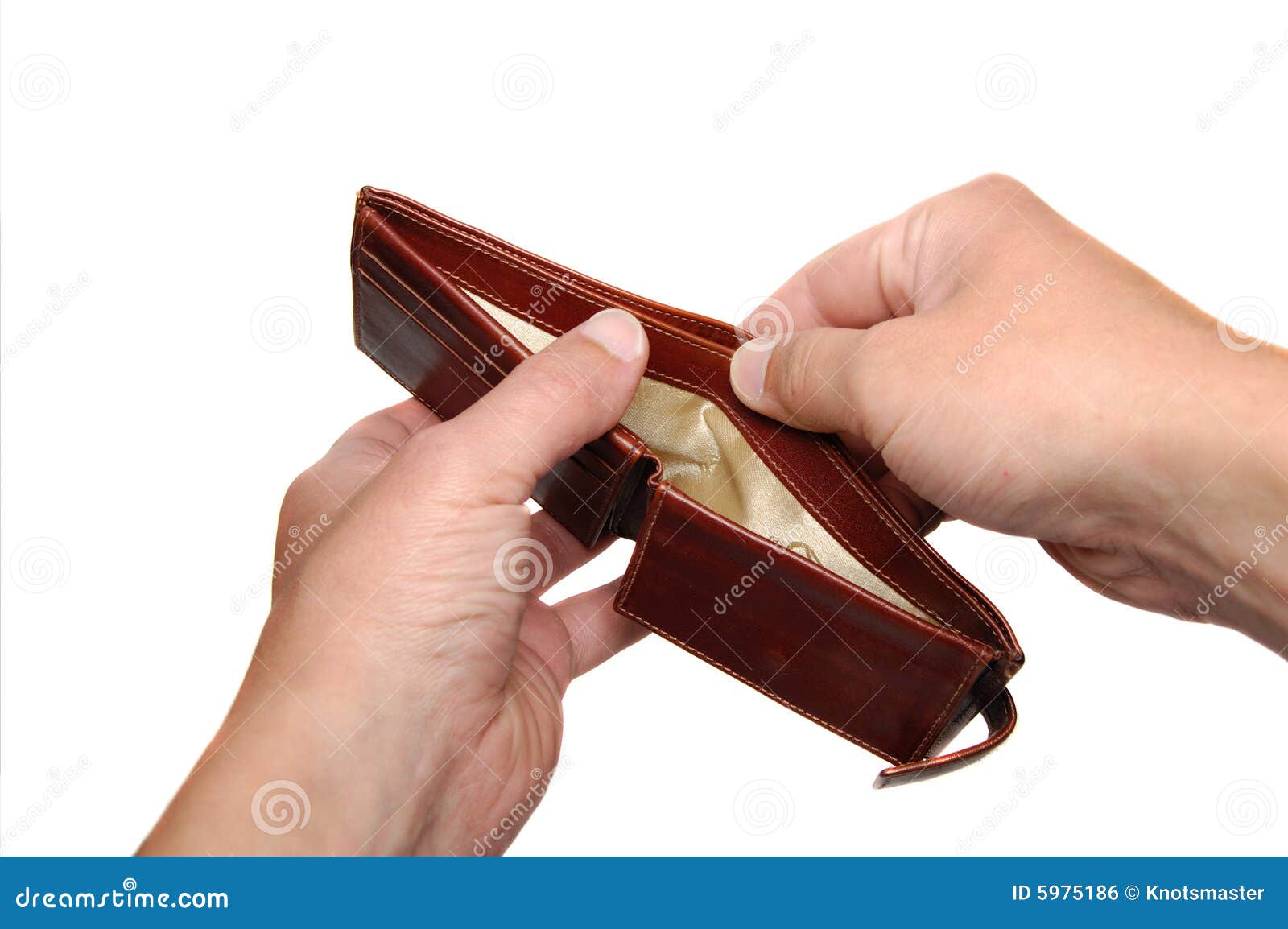 Woman holds an empty purse and coins in hand... - Stock Photo [70640775] -  PIXTA