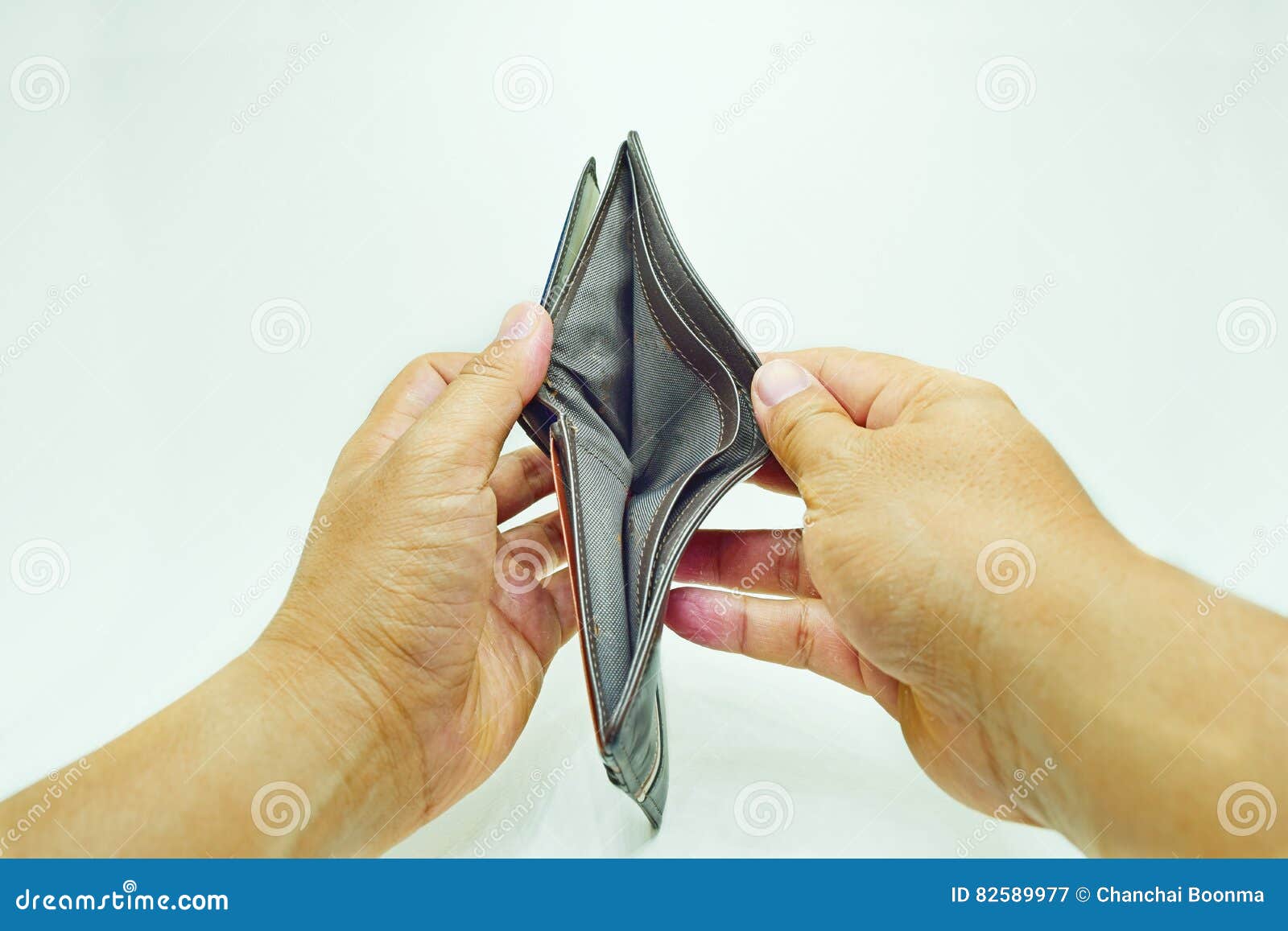 The Girl Holds an Empty Purse in Her Hands. Opened Wallet without Money.  Stock Image - Image of open, bankrupt: 183777219