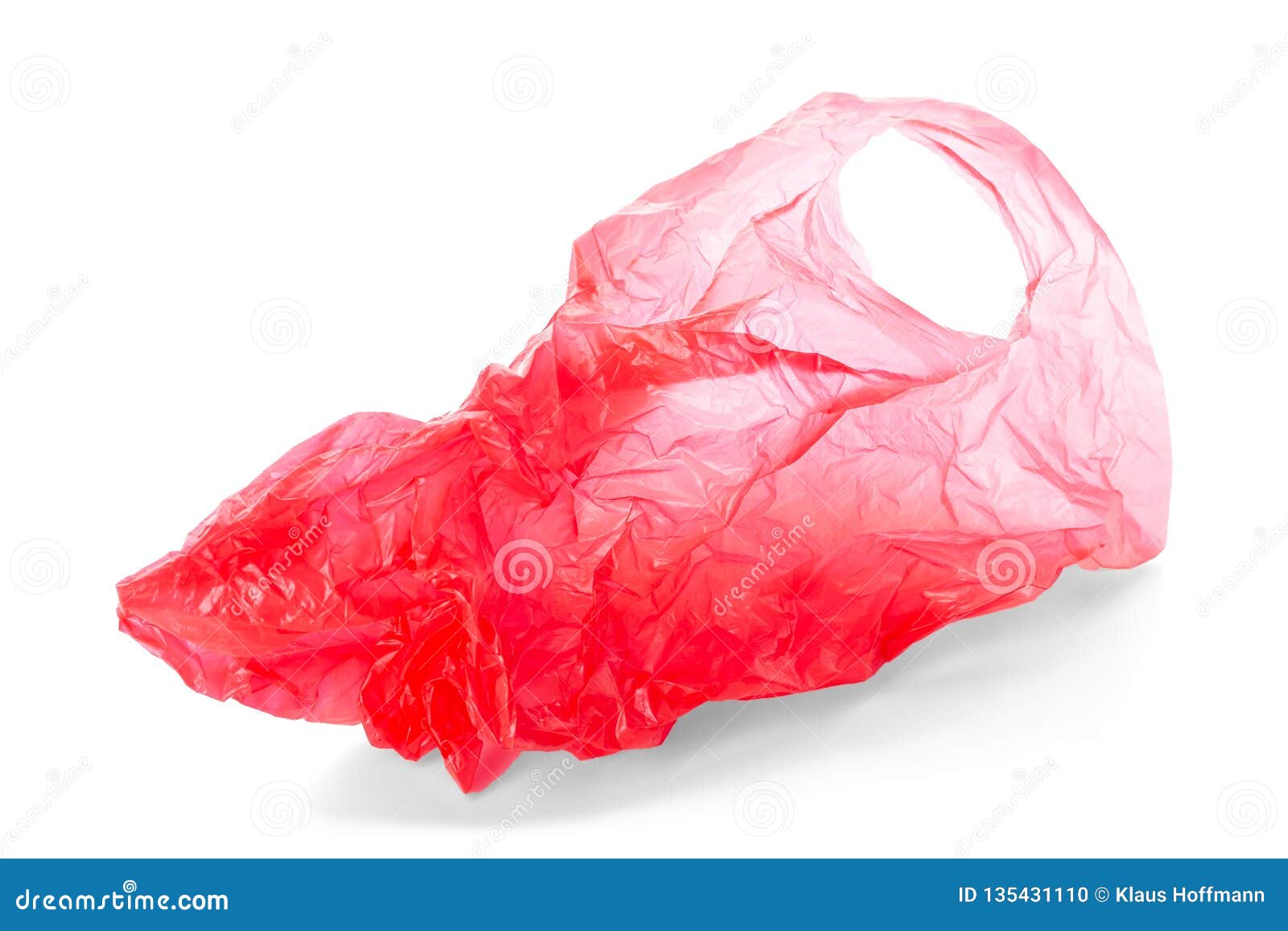 Empty Red Plastic Bag on White Background Stock Photo Image of