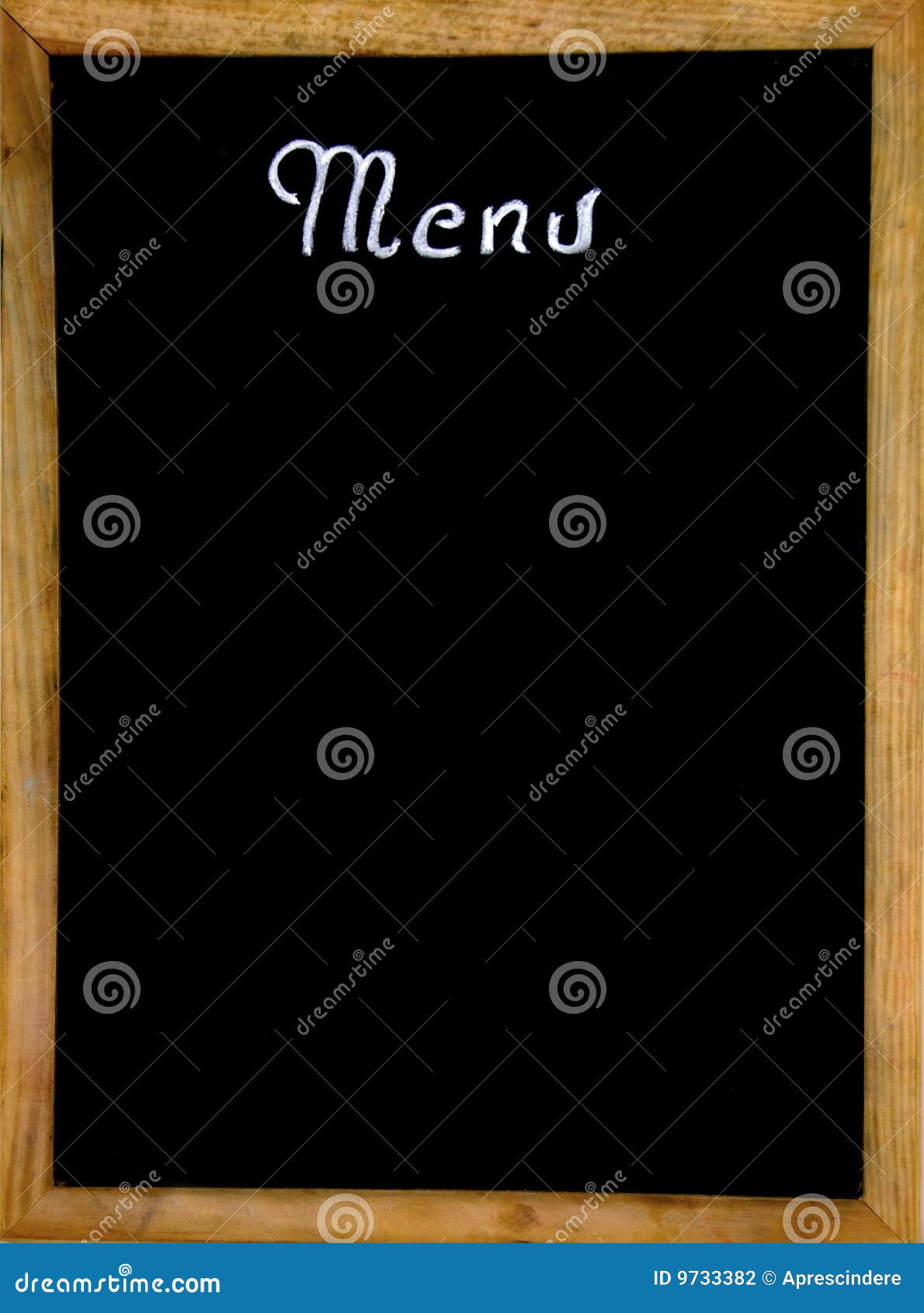 empty restaurant menu