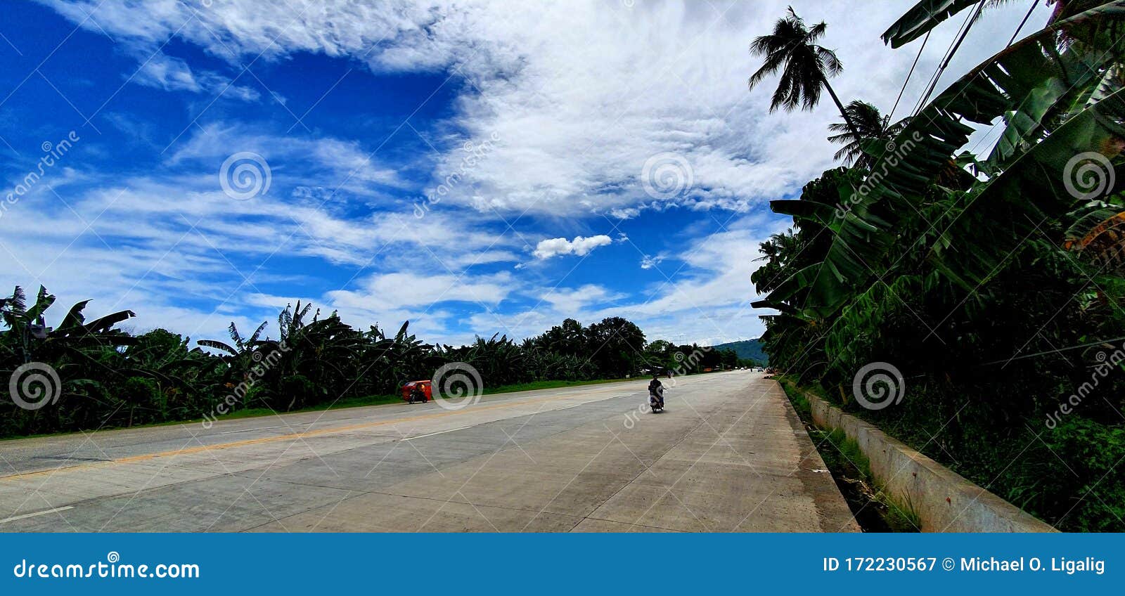 empty road in sta. cruz town, davao del sur, philippines