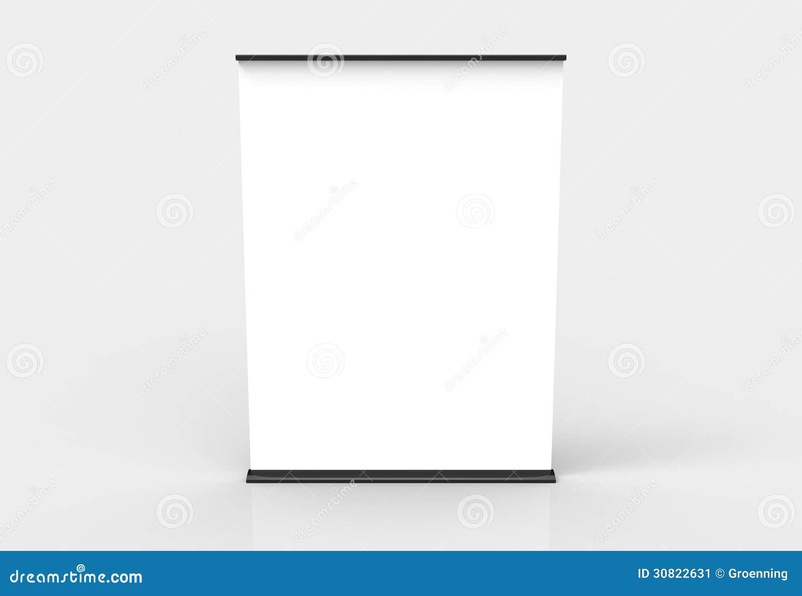 Empty roll up banner stock illustration. Illustration of showing 30822631