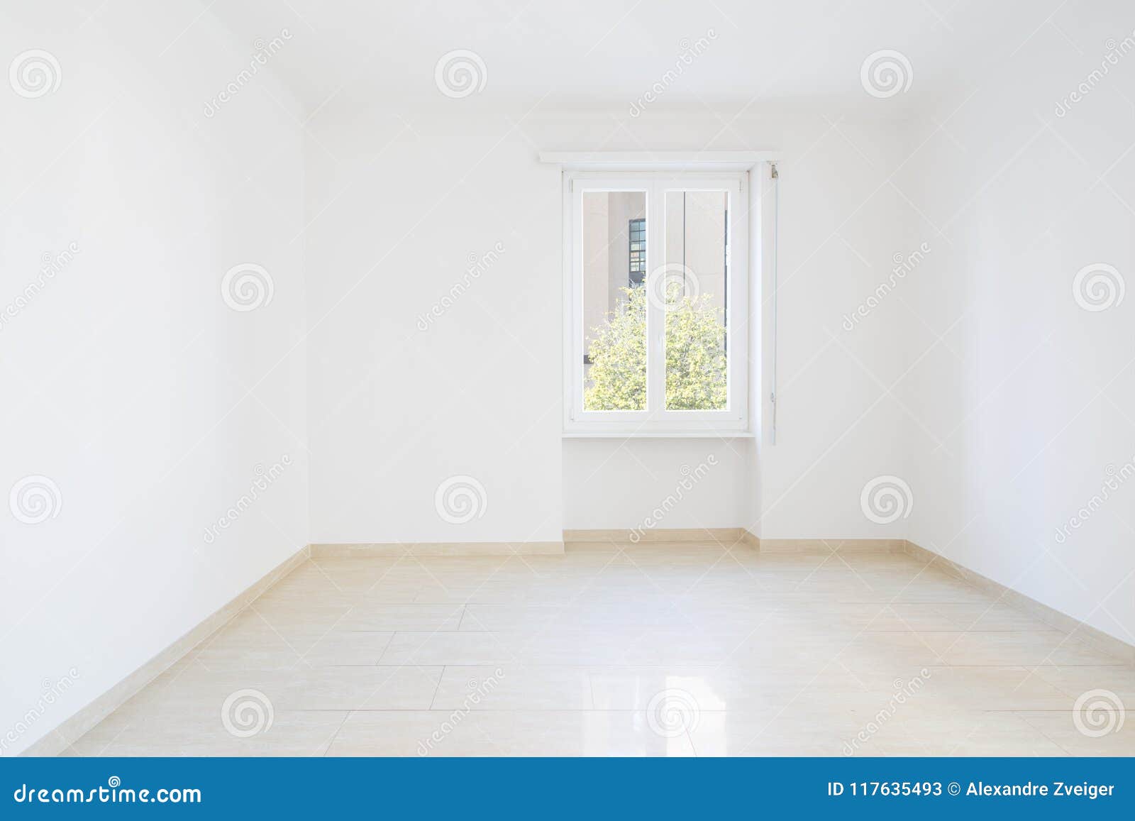 Empty Room, Clean White Walls after Renovation Stock Image Image of