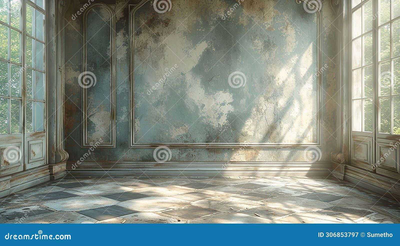 Empty Room To Decorated with Decorative Elements for Background Wall