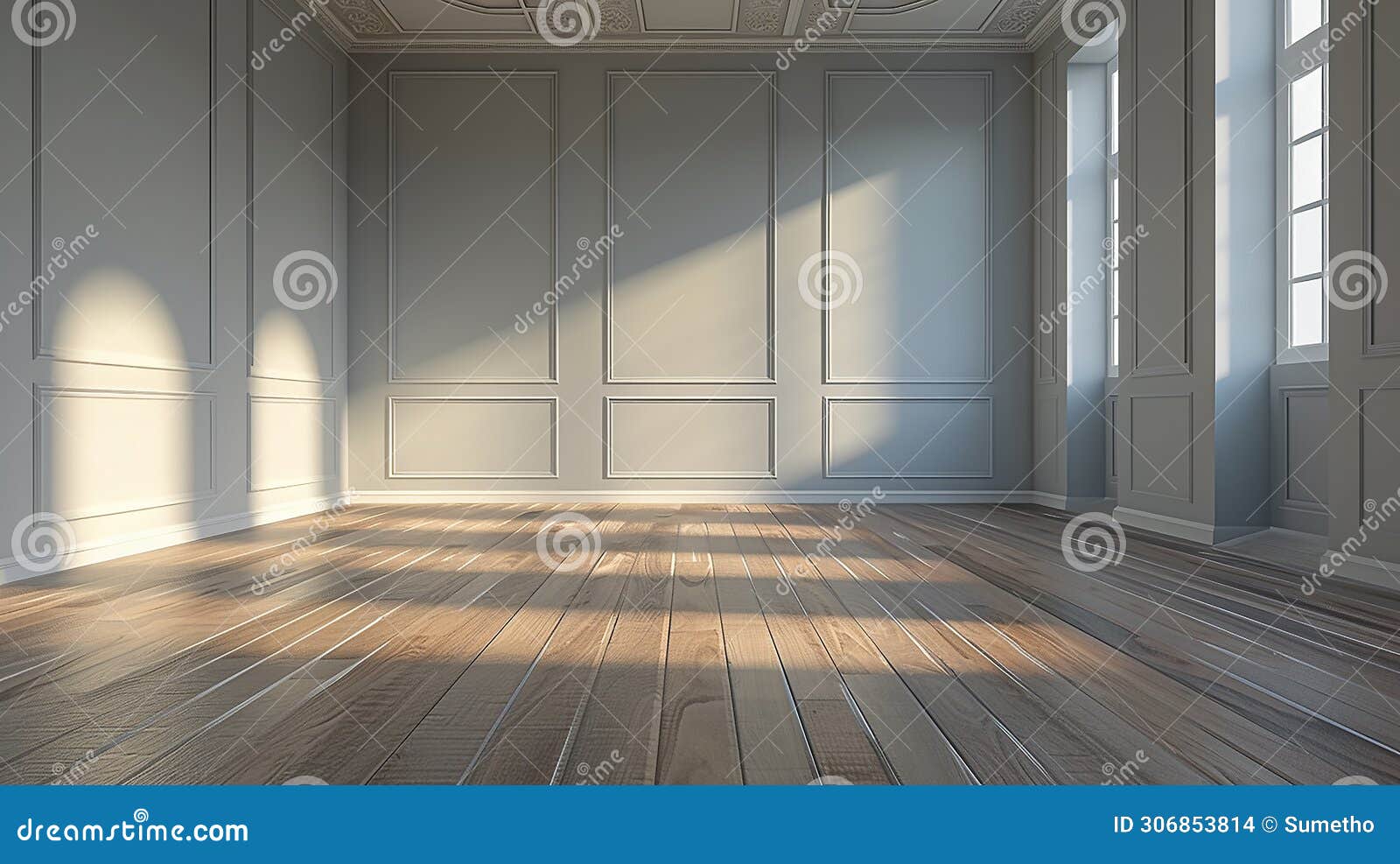 Empty Room To Decorated with Decorative Elements for Background Wall