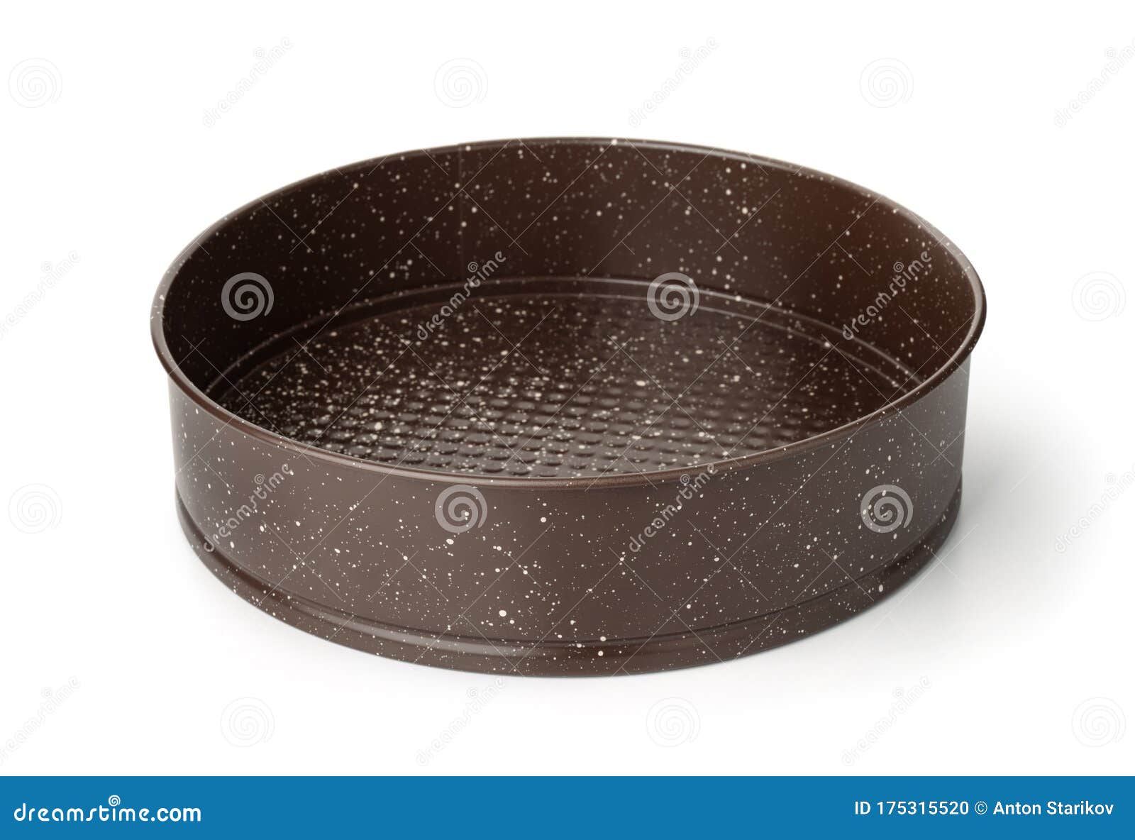Round metal baking pan stock photo. Image of mold, dishware 175315520