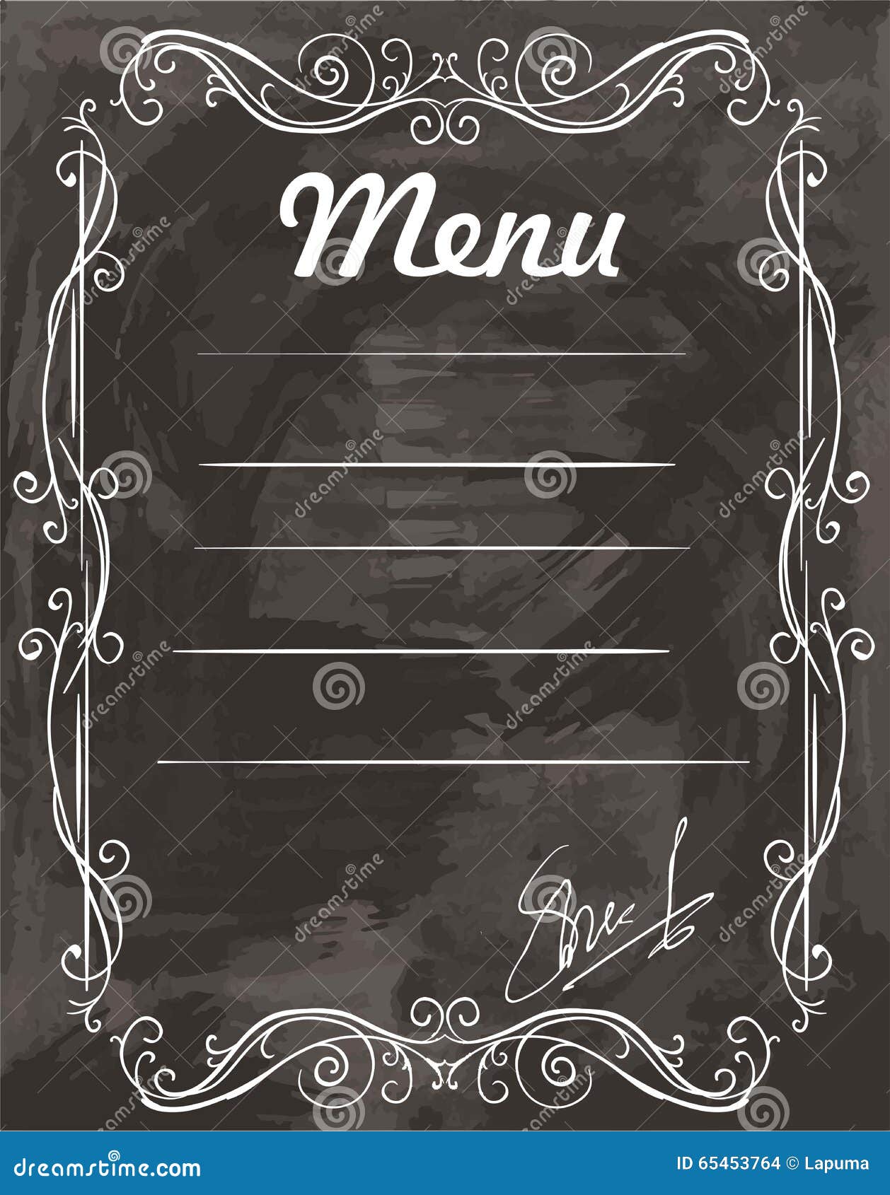 Empty sample menu stock vector. Illustration of empty - 65453764