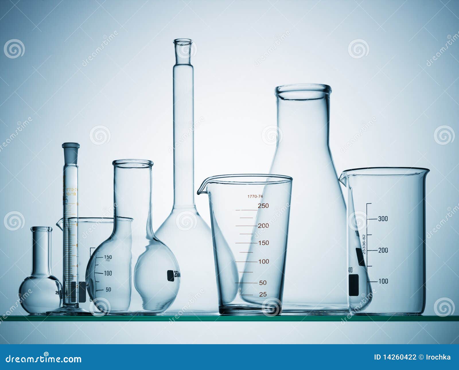 empty science beakers