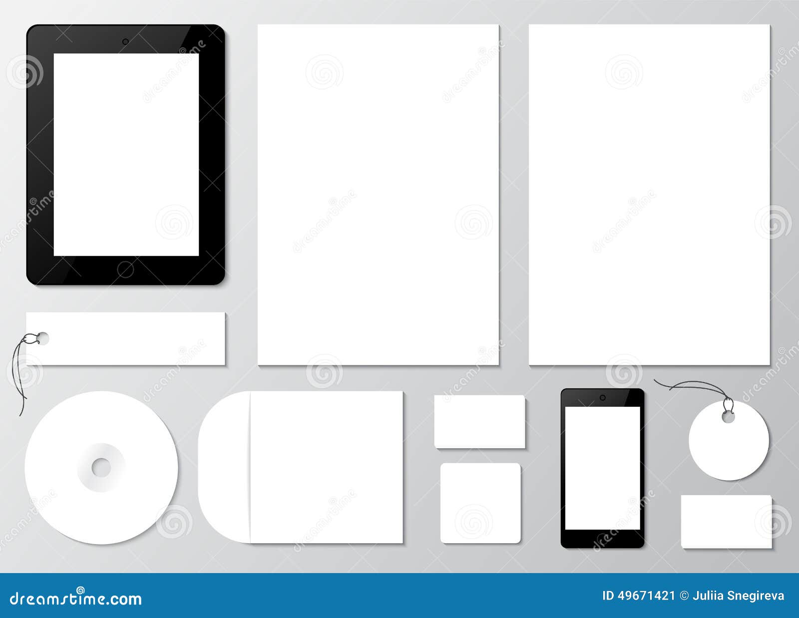 Download Empty Set Mockup Of Corporate Identity Elements. Stock ...