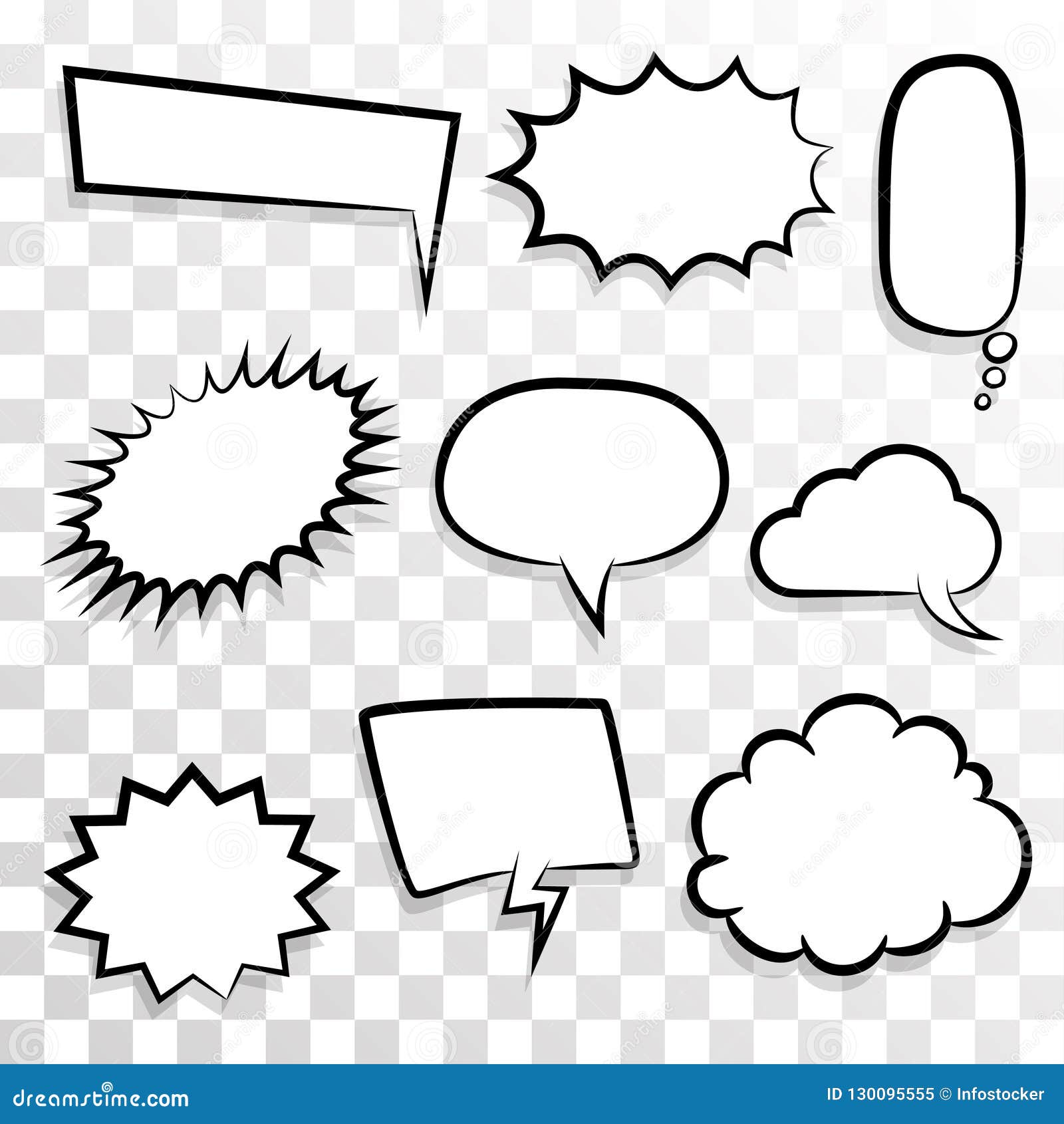 Empty Set Speech Bubble Comic Text Pop Art Stock Vector