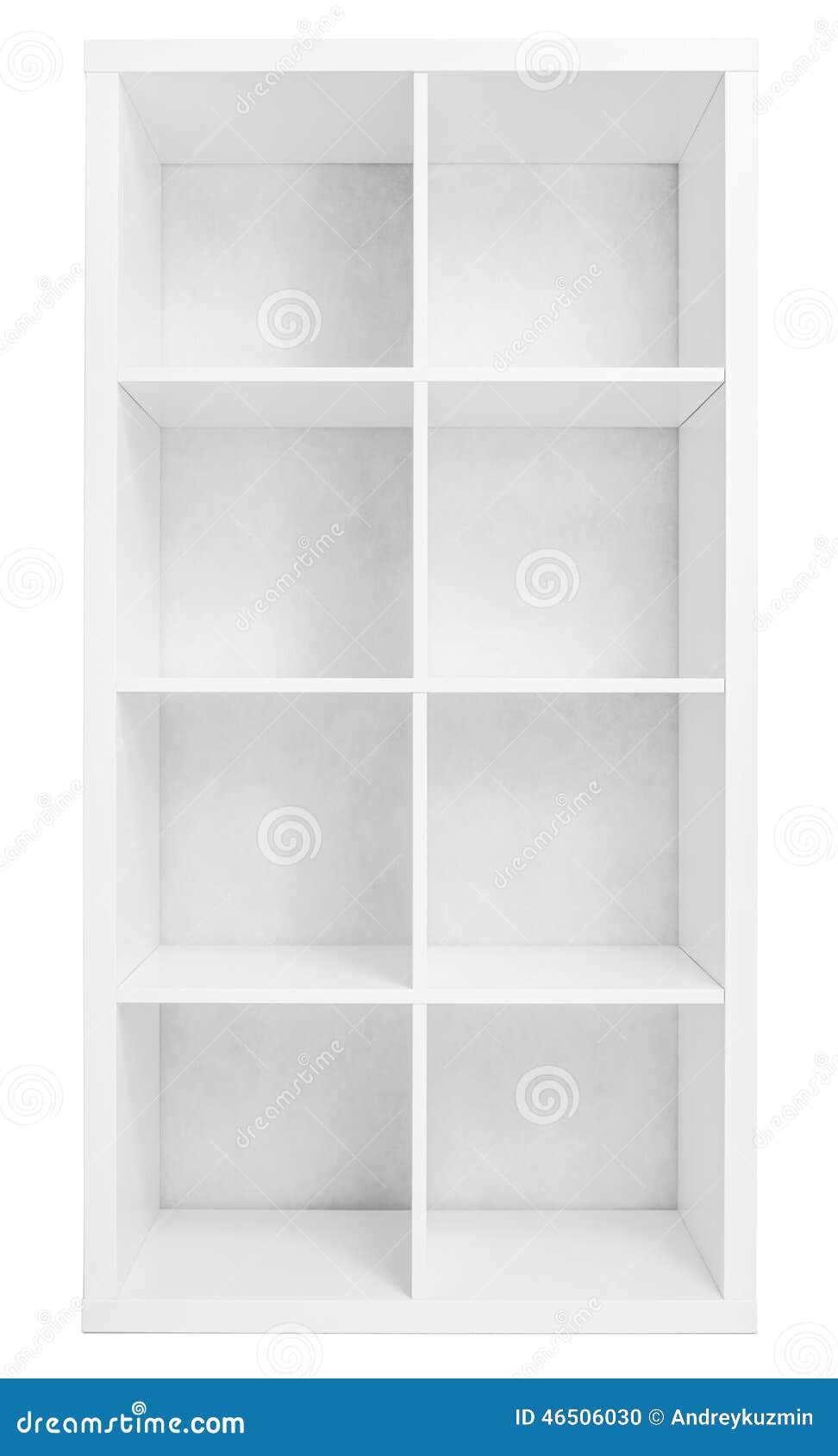 empty shelving or library bookcase  on