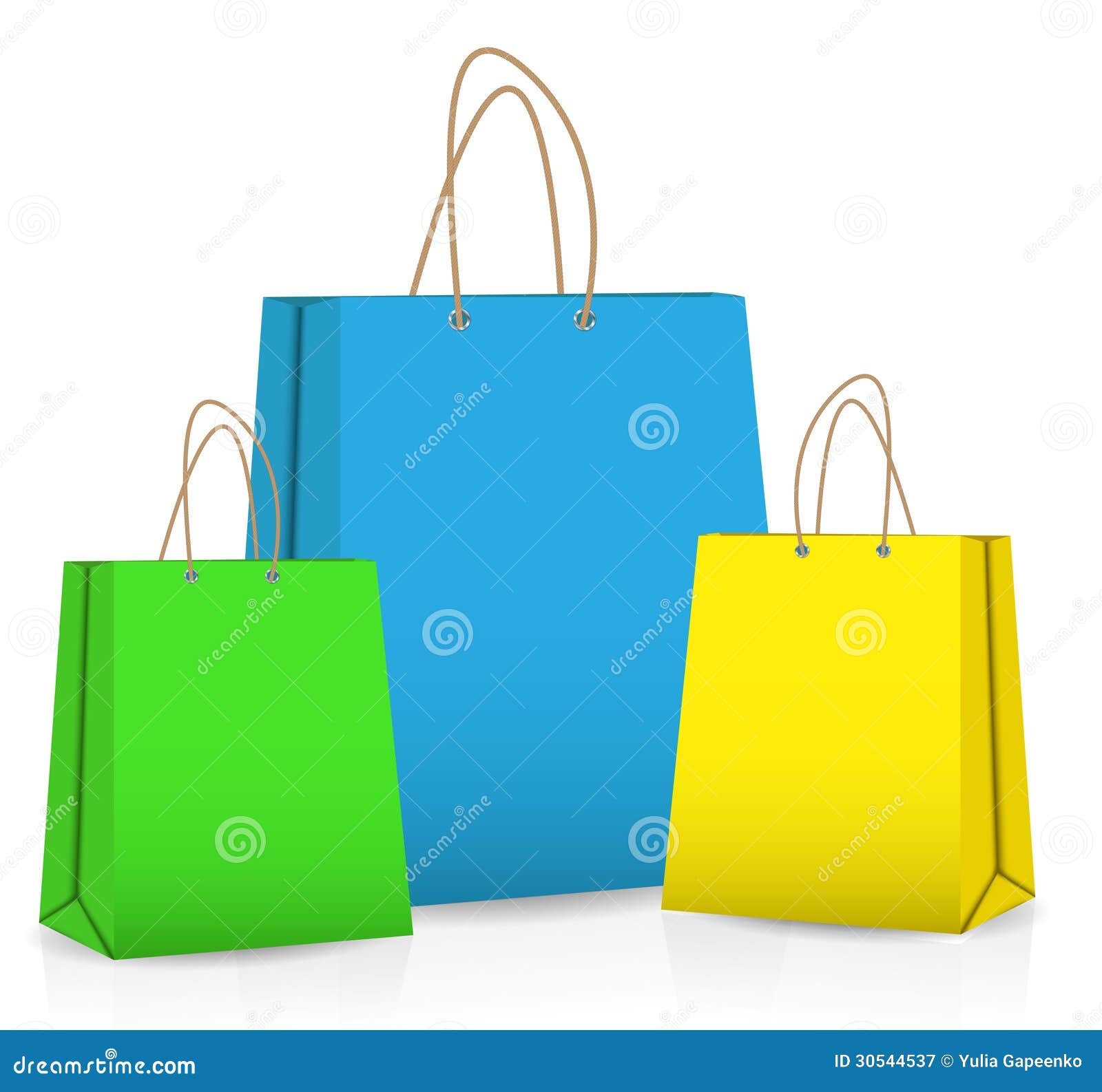 Empty Shopping Bag for Advertising and Branding Stock Vector ...