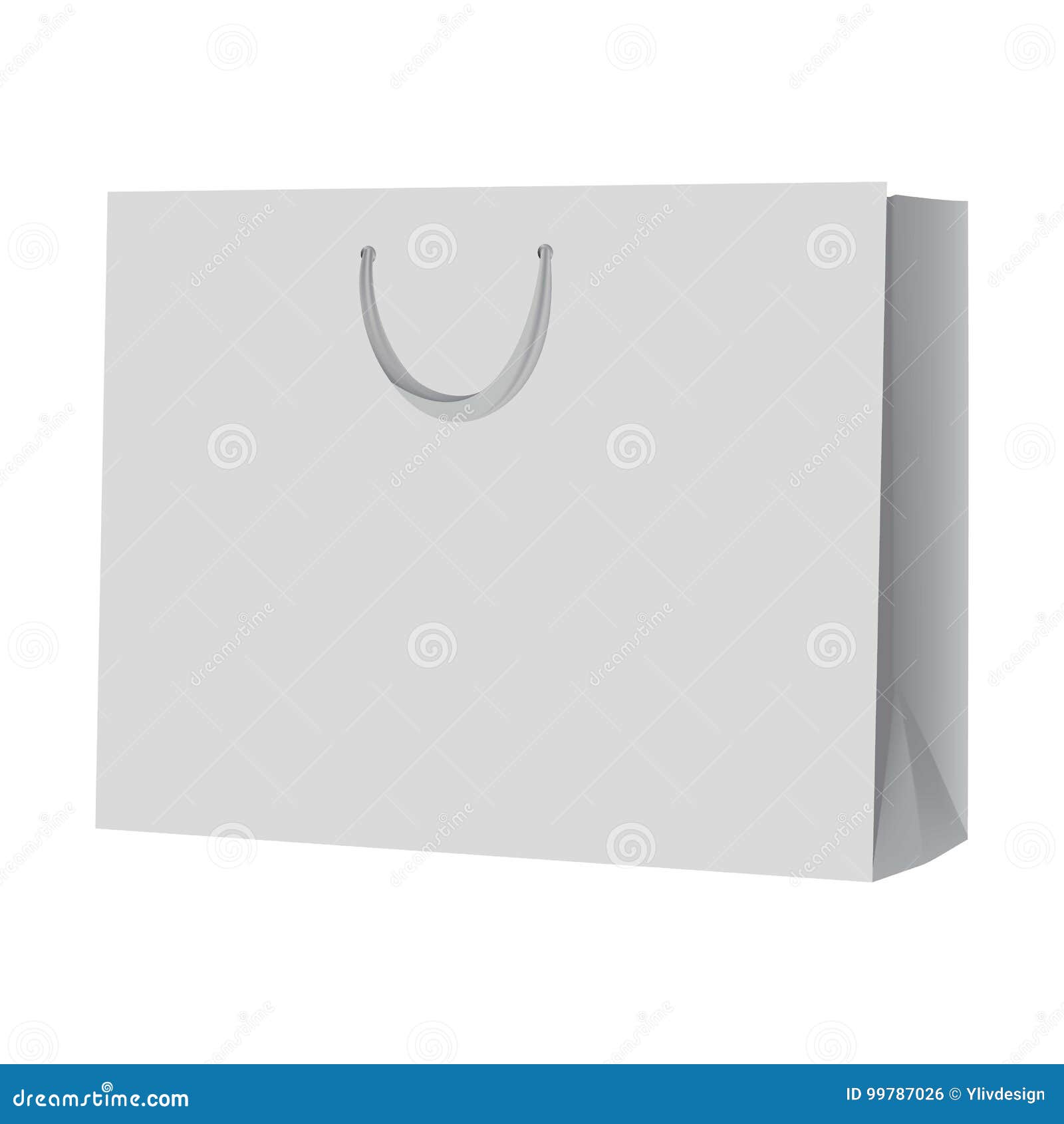 Download Empty Shopping Bag Mockup, Realistic Style Stock Vector ...