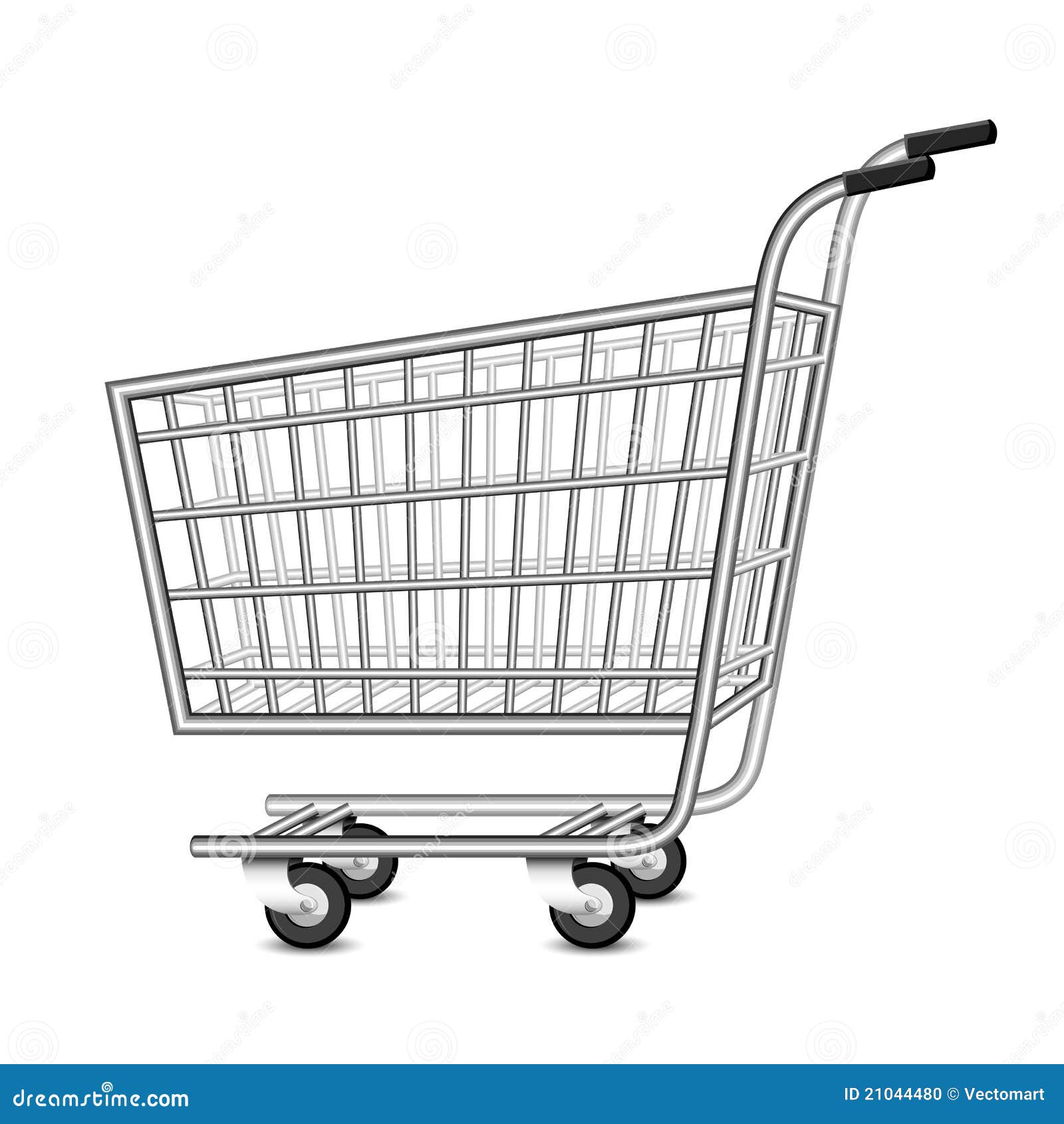 Empty Shopping Cart stock vector. Illustration of pushcart 21044480