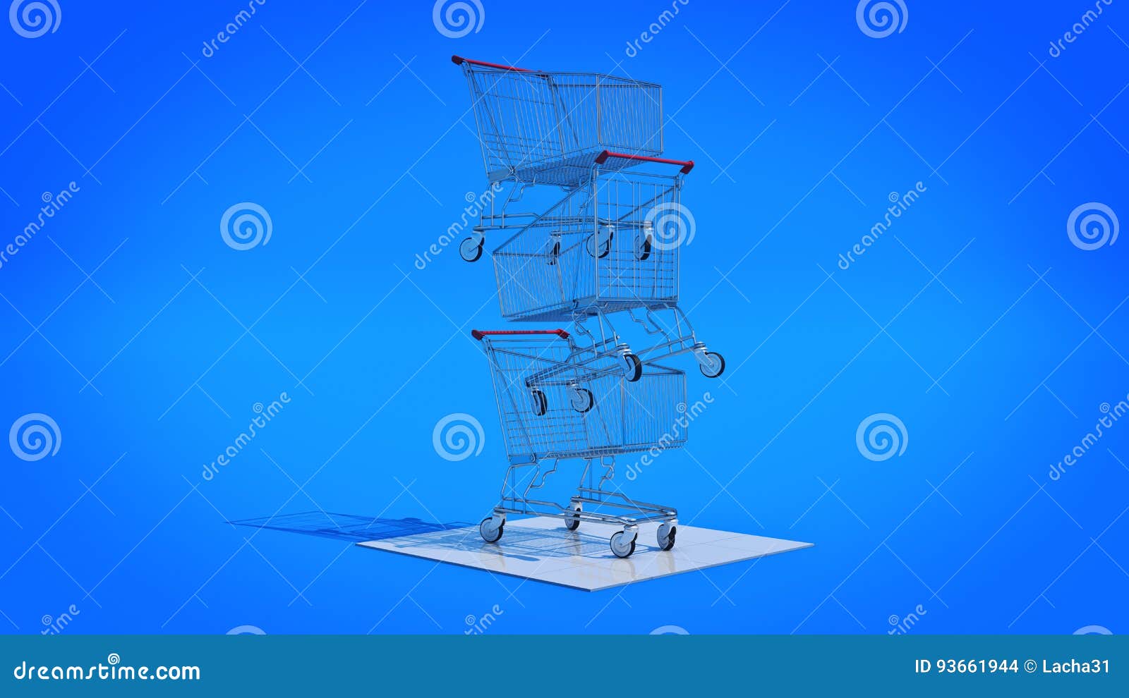 Empty shopping cart, stock illustration. Illustration of product 93661944