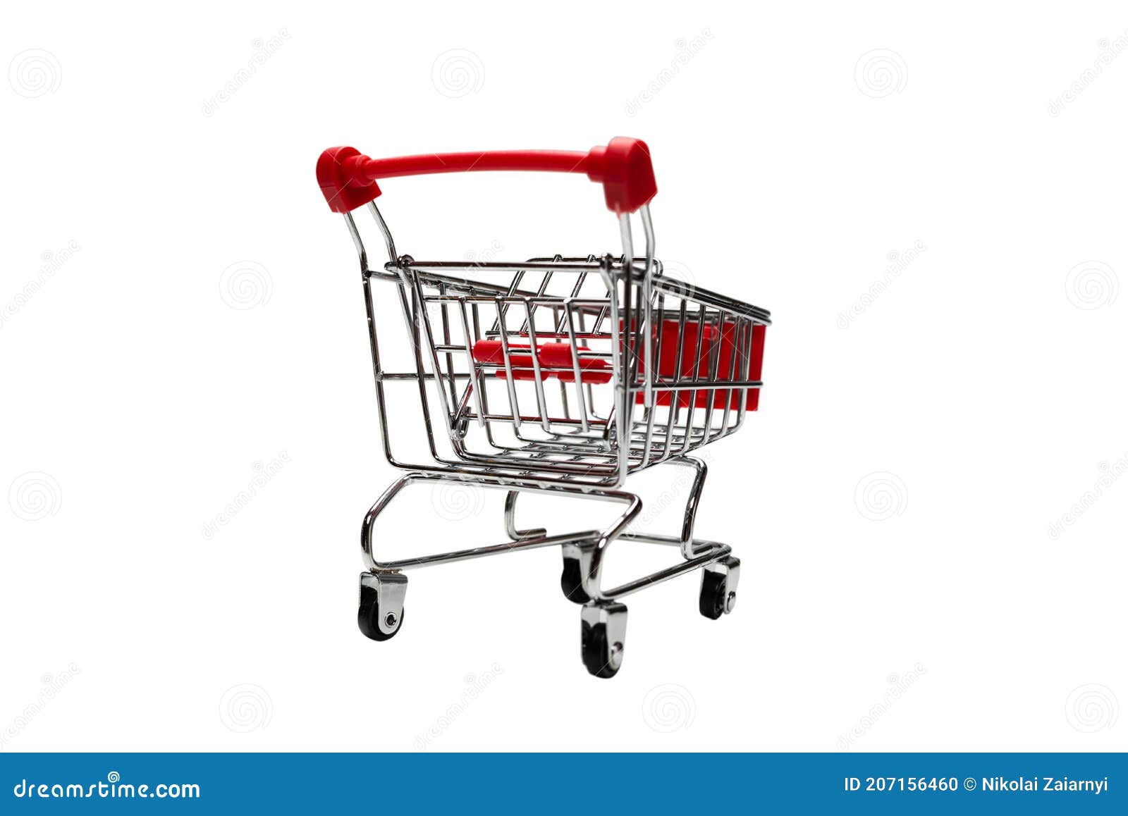 Empty Shopping Cart Isolated on White Background Stock Photo Image of