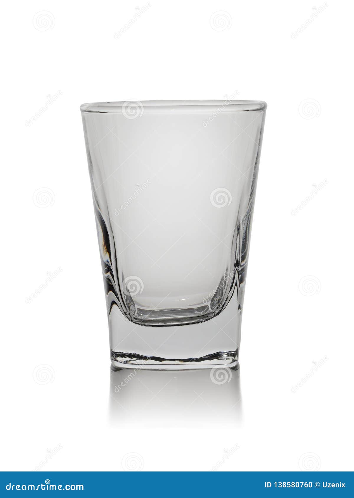 Empty Shot Glass Isolated on White Stock Photo - Image of liquid
