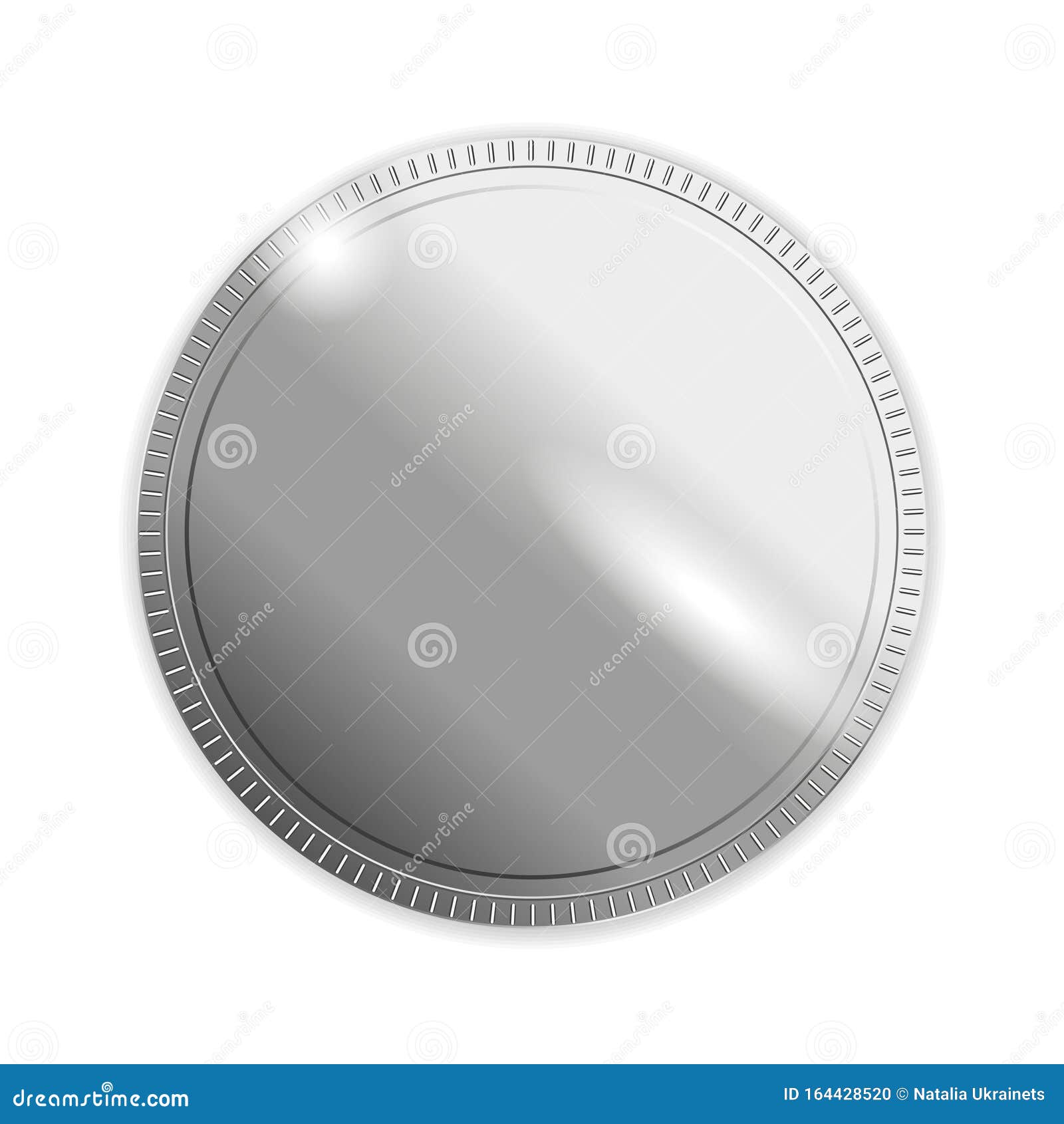 Empty silver coin sign stock vector. Illustration of coin - 164428520