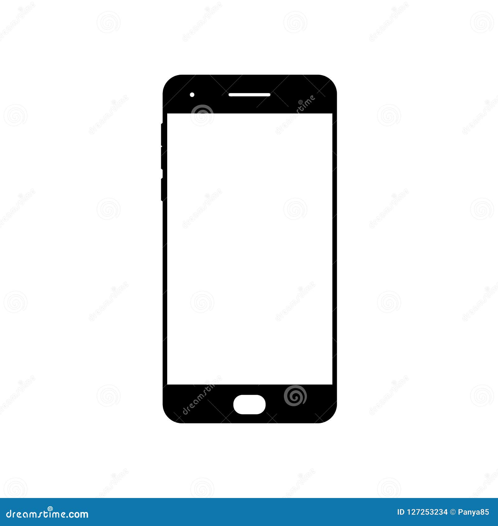 Empty Smartphone Icon Cell Phone Symbol Mobile Gadget Pda Template Stock Vector Illustration Of Mockup Icon 127253234