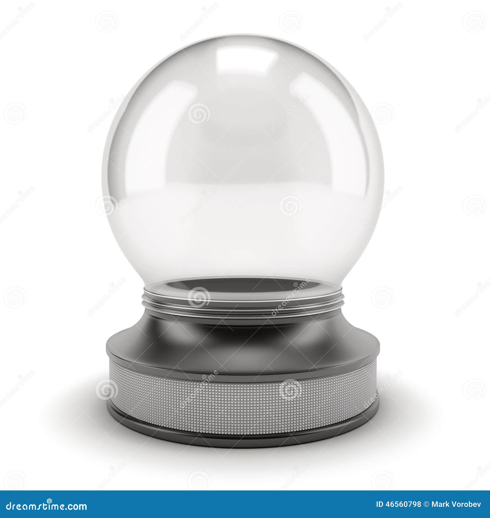 Empty snow globe stock illustration. Illustration of dome 46560798