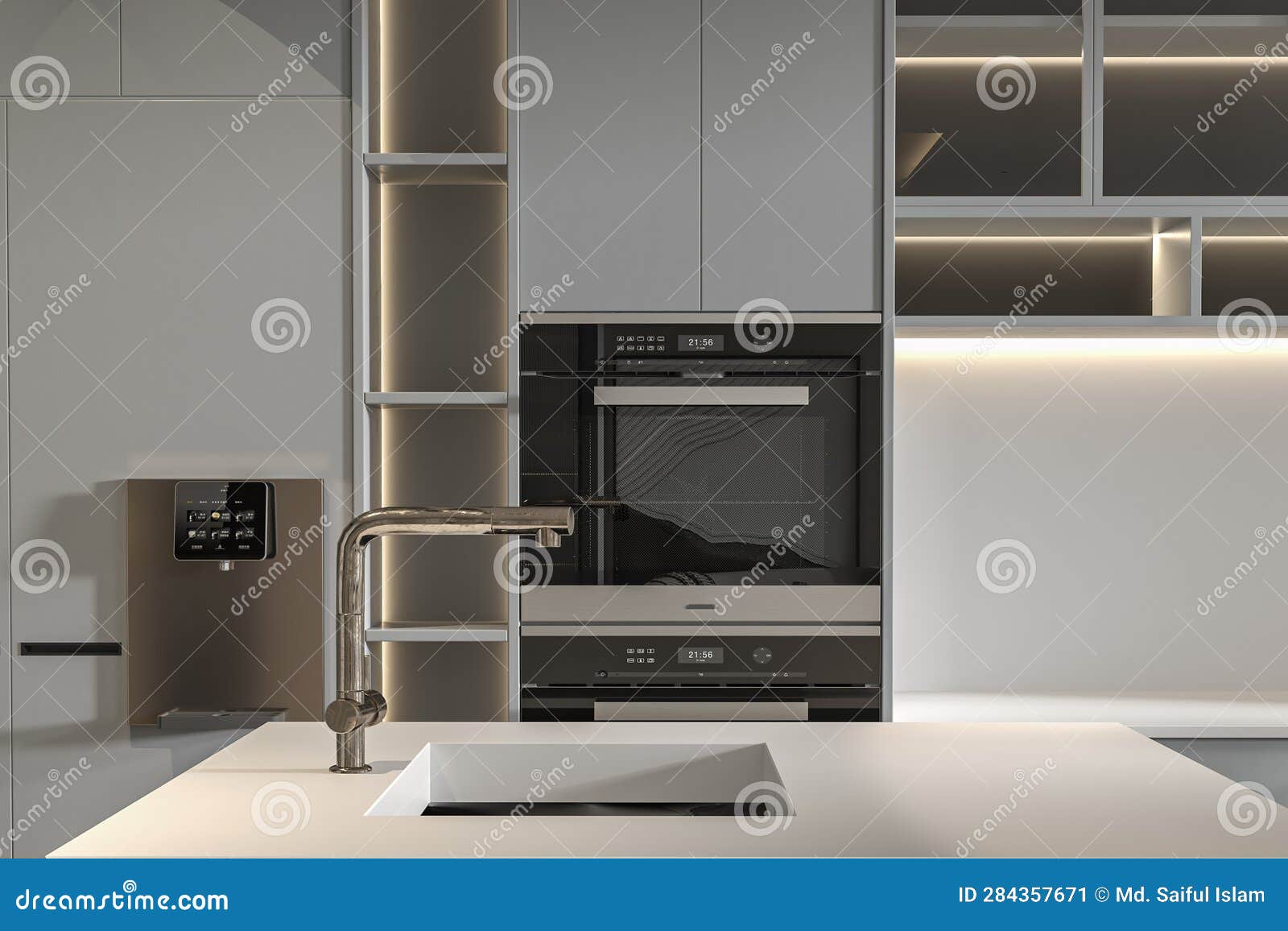 Empty Space Heat and Temperature Control Wall Plumbing Machine Position