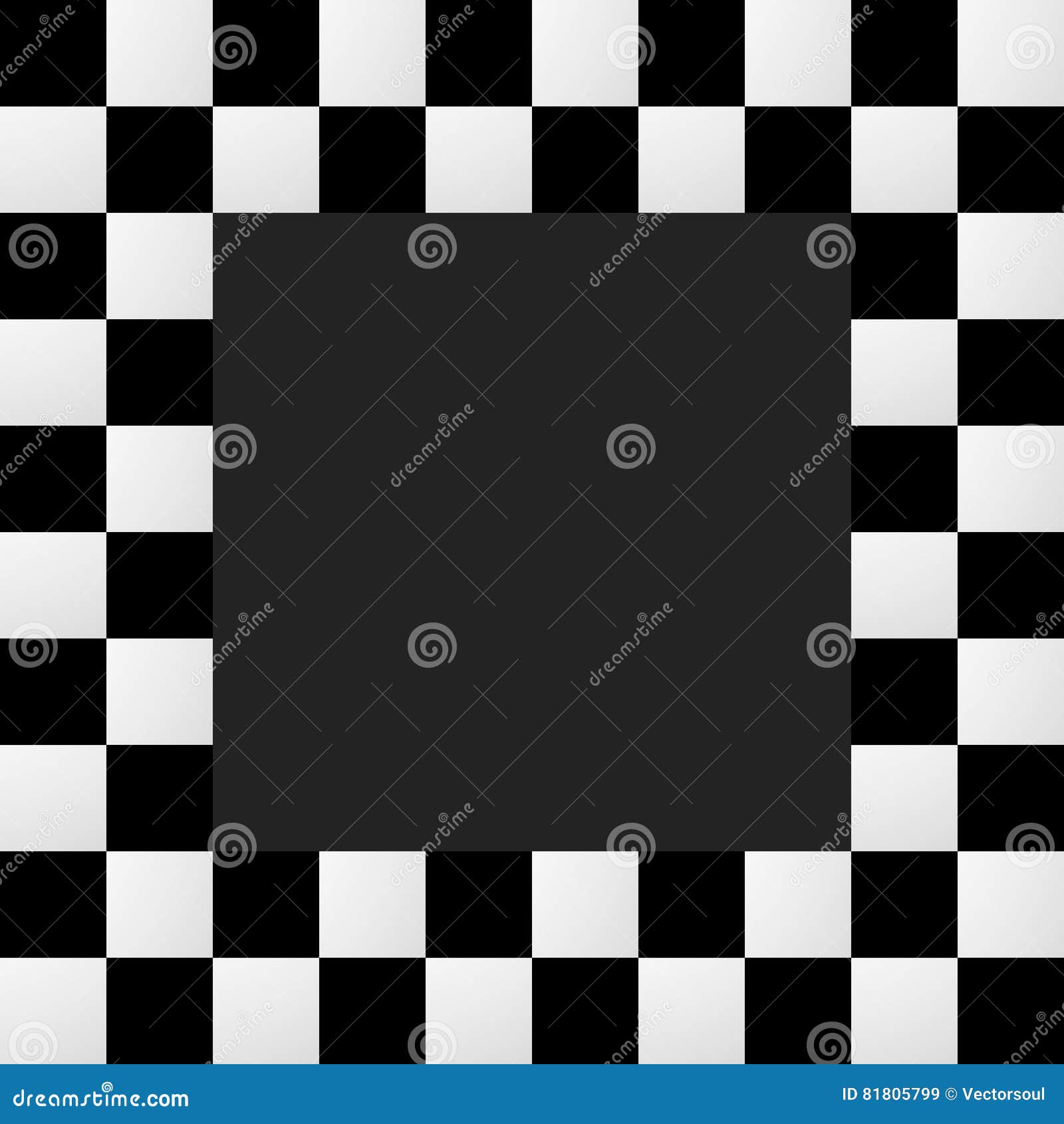 empty squarish checkered frame, border