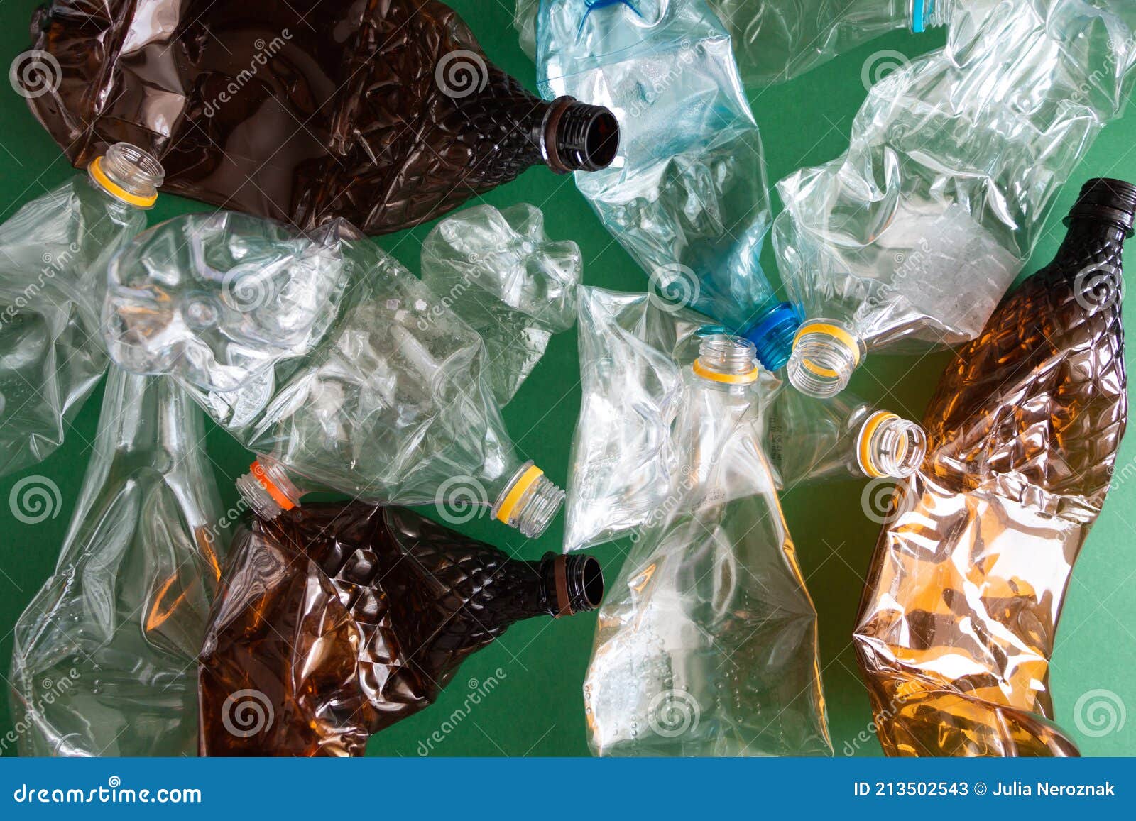 Empty Squeezed Plastic Bottles Ready for Recycling Stock Image Image of bottle, drink 213502543