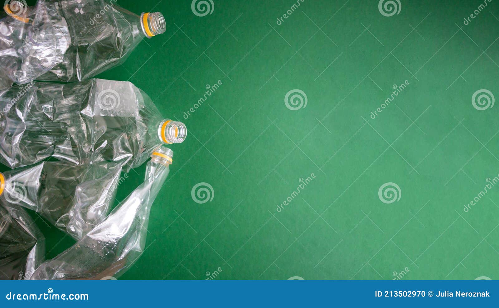 Empty Squeezed Plastic Bottles Ready for Recycling Stock Photo Image of copyspace, global