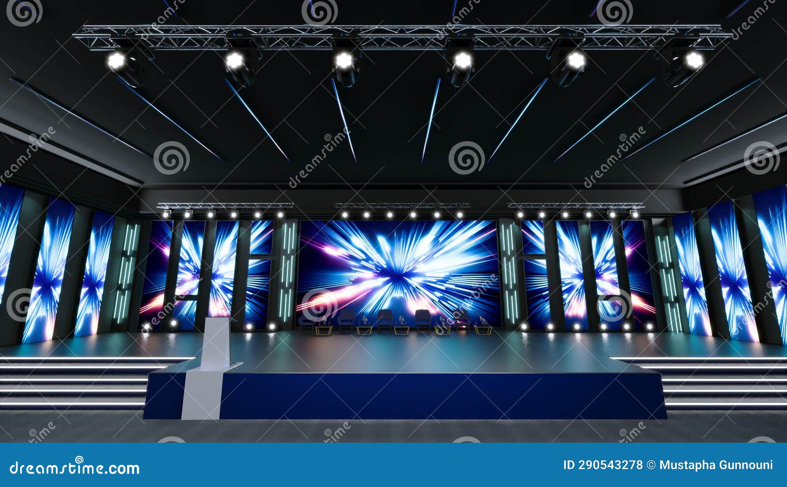 Empty Stage Design for Mockup and Corporate Identity, Original Designed ...