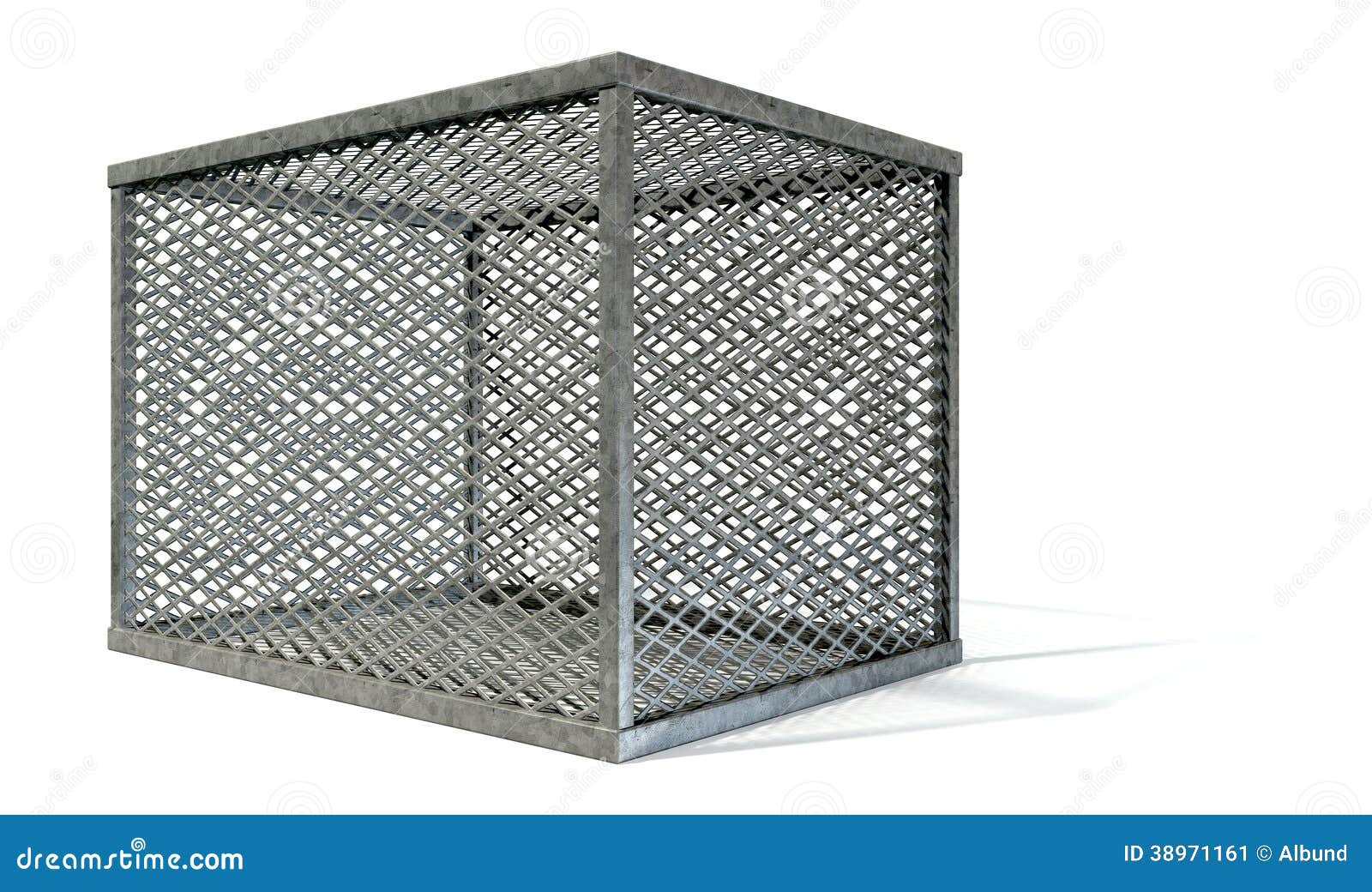 Empty Steel Cage stock image. Image of industrial, grid 38971161