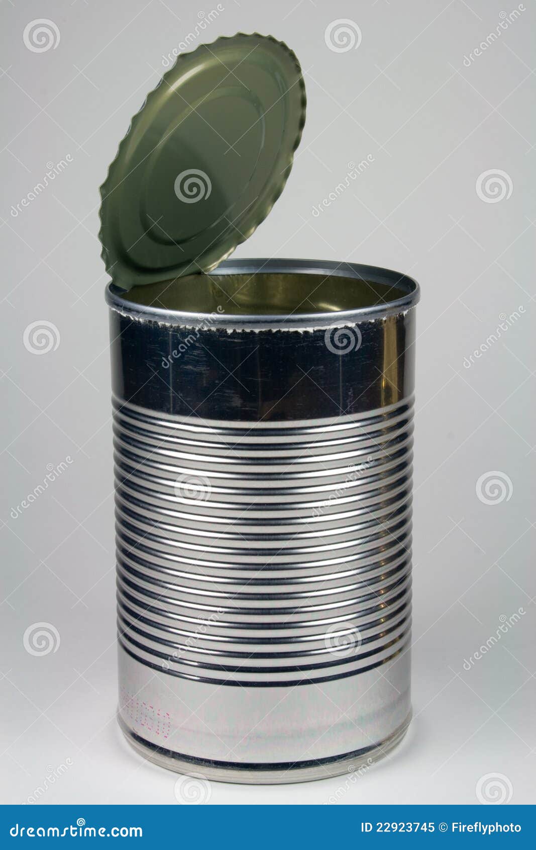 Empty Steel Soup Can - Opened Royalty Free Stock Photo - Image: 22923745