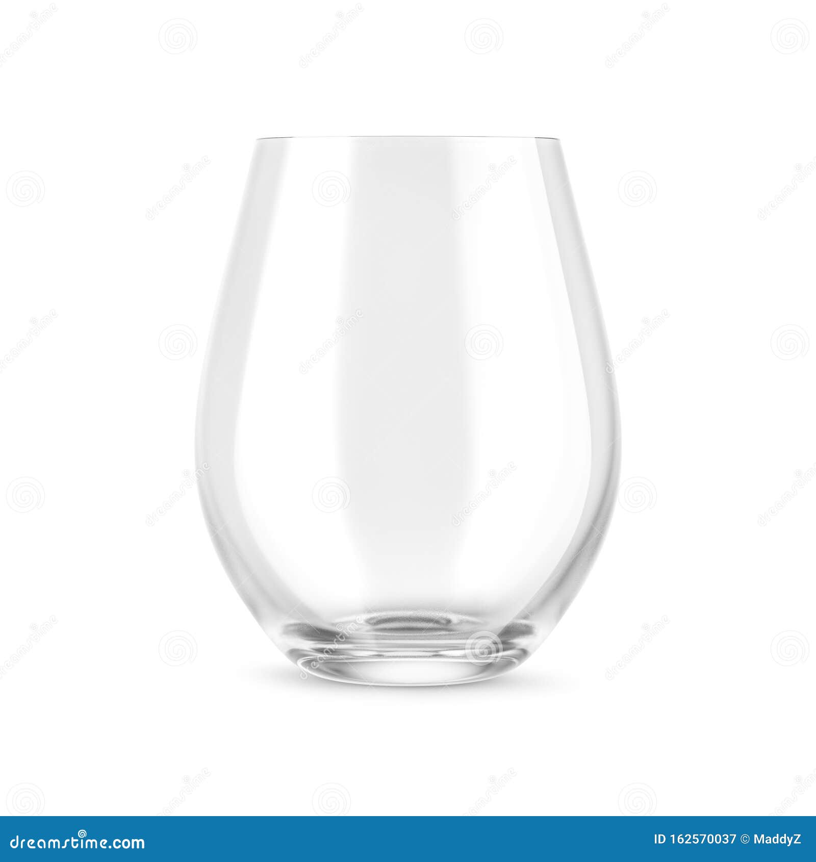 Download Empty Stemless Wine Glass Mock Up Isolated On White ...