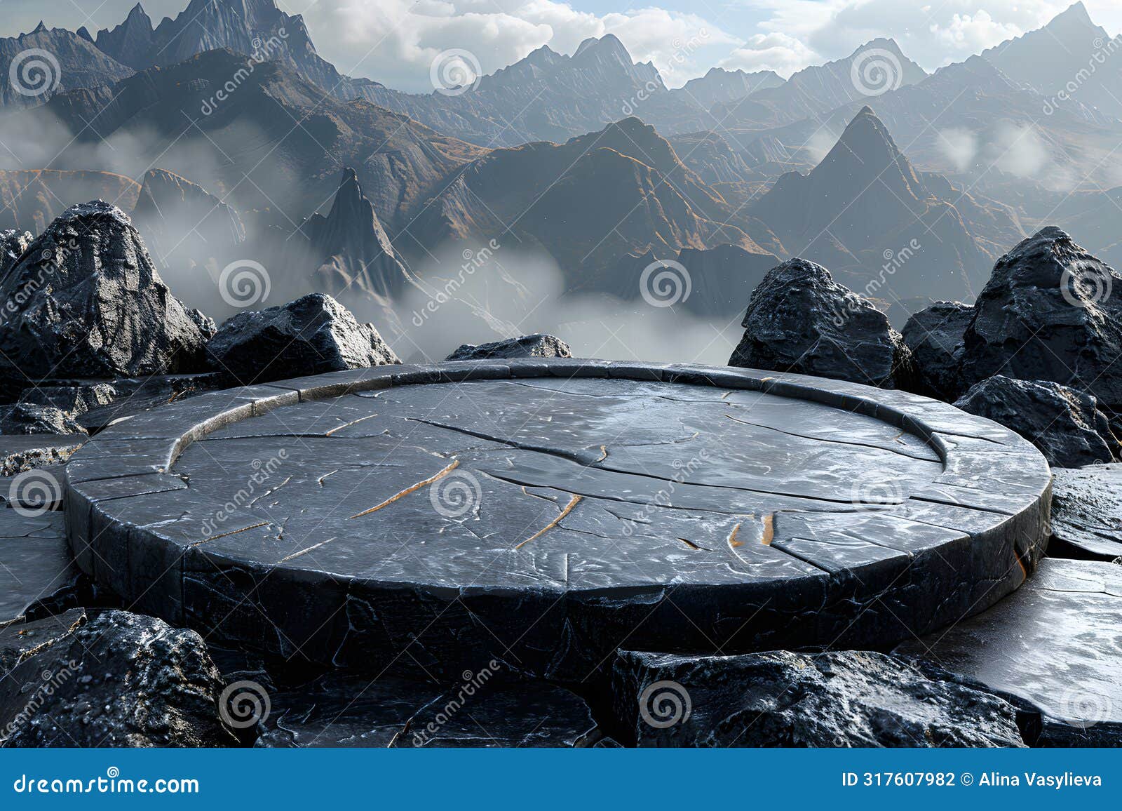 empty stylish dark menly stone podium 3d mockup background, beauty product presentation concept. copy space platform