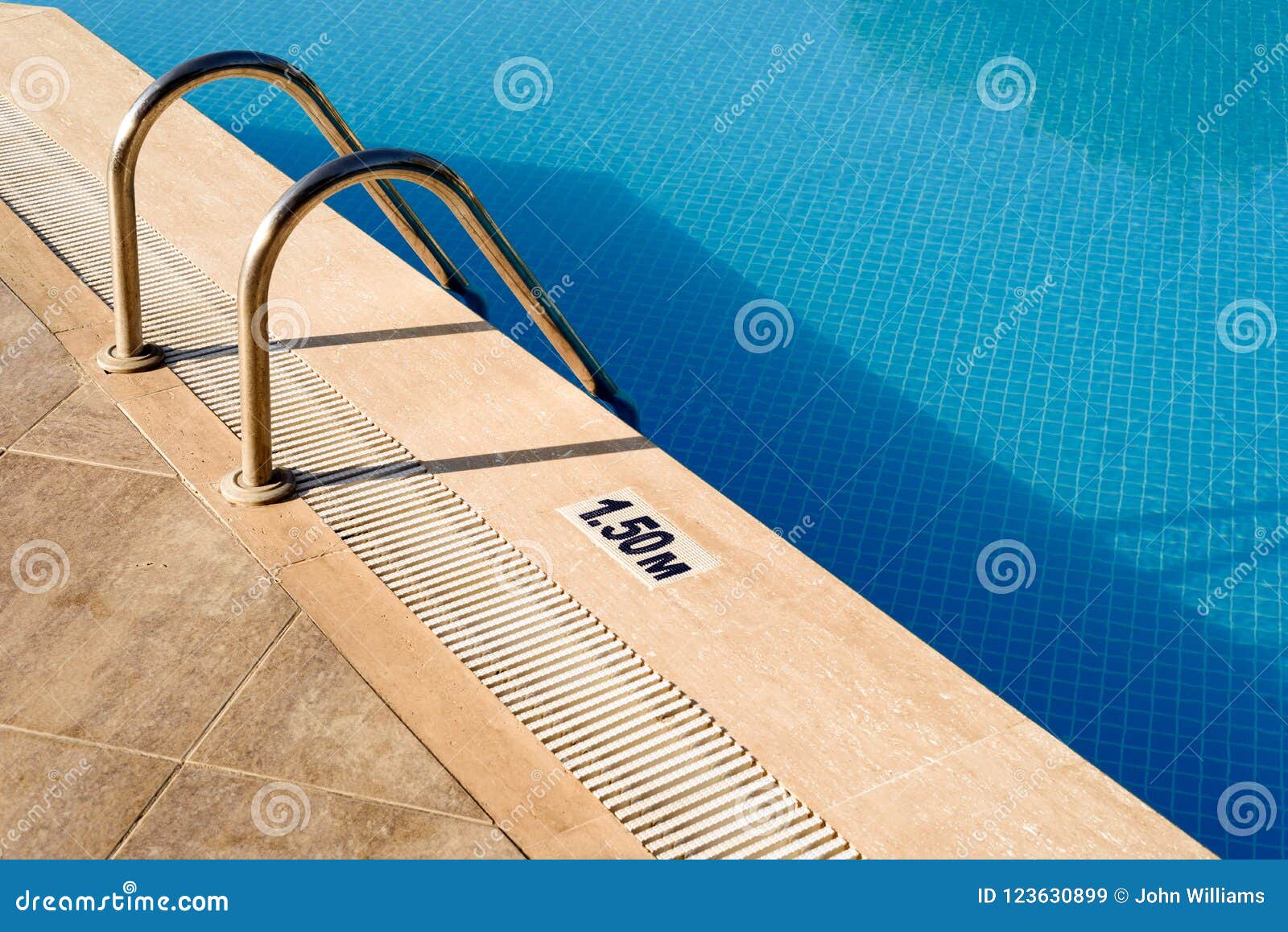 Swimming Pool Ladder and Water Marker Stock Image Image of marker