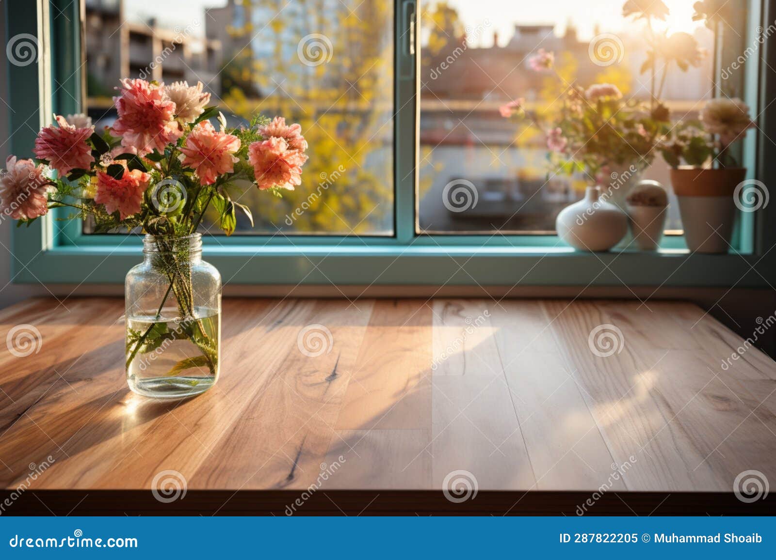 empty table framed by blurred kitchen windowÅ¸??versatile space for imaginative s