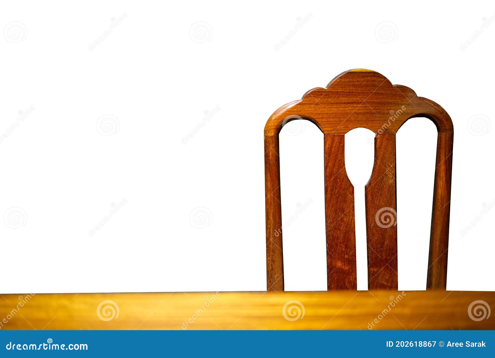 Empty Table and Single Chair in the White Wall Stock Image Image of