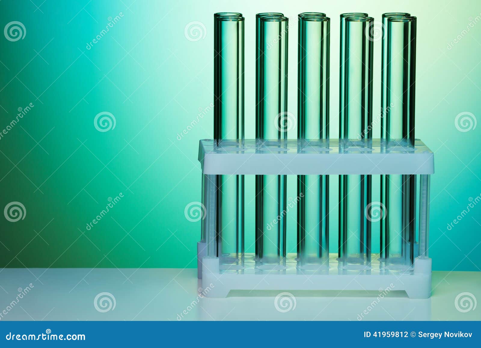 Empty Test Tubes Organized and Fixed in Rows Stock Photo - Image of ...