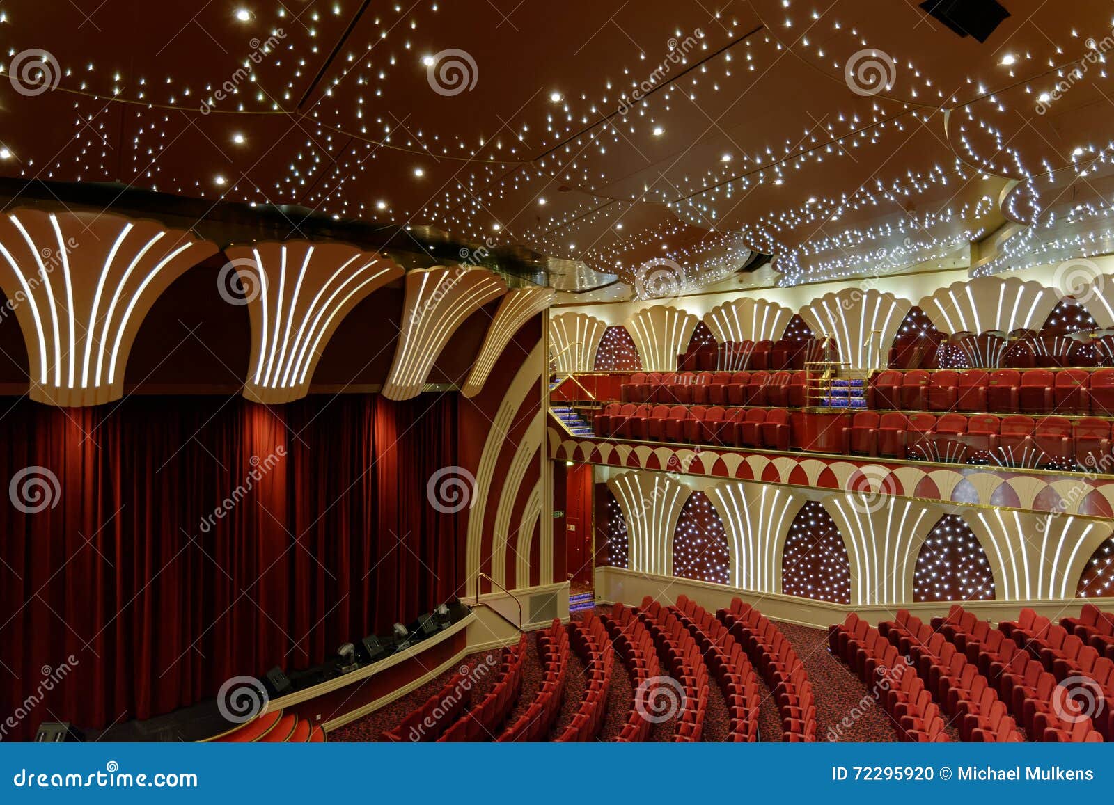 empty theater on the msc musica cruise ship