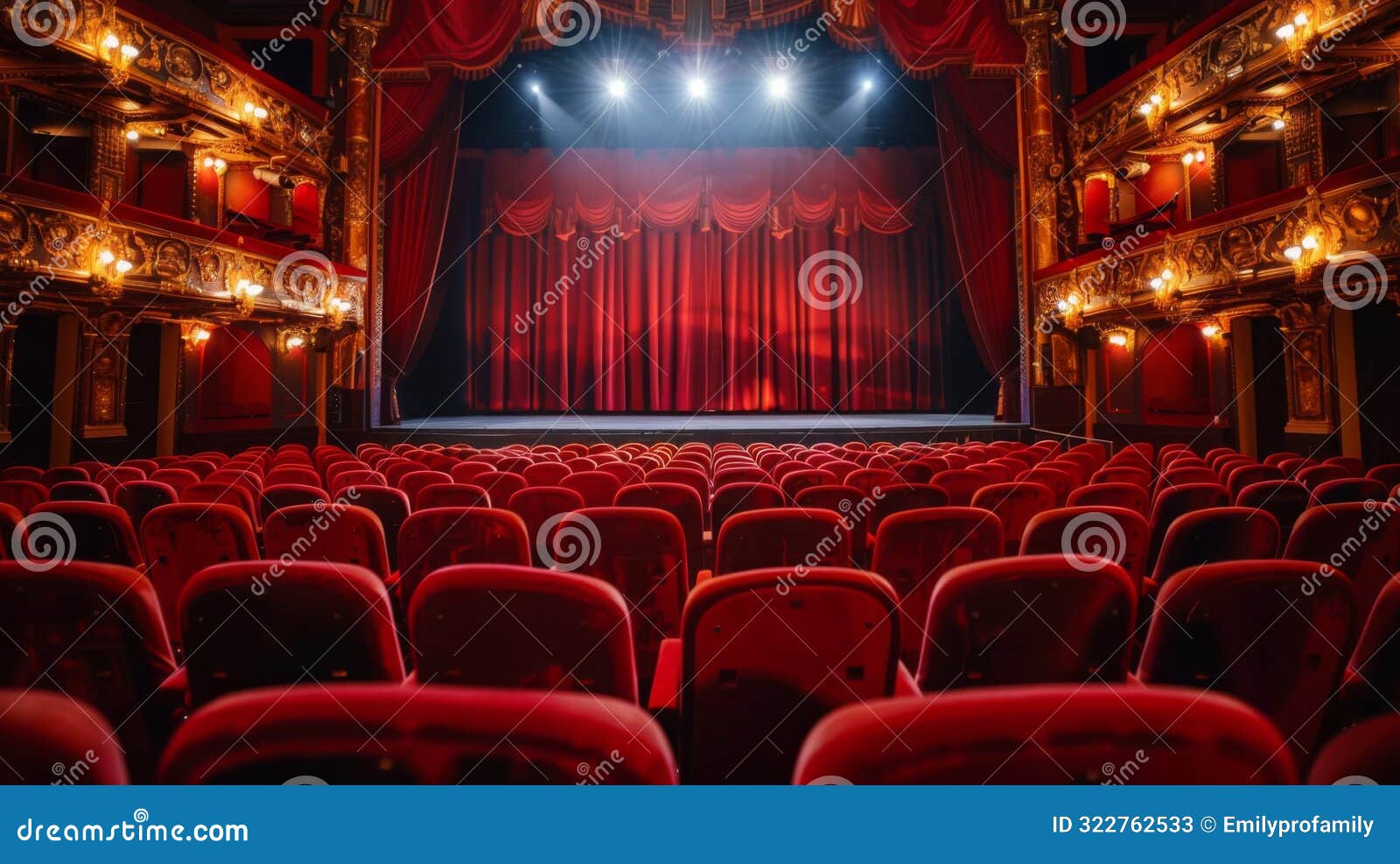 empty theater seats before a show
