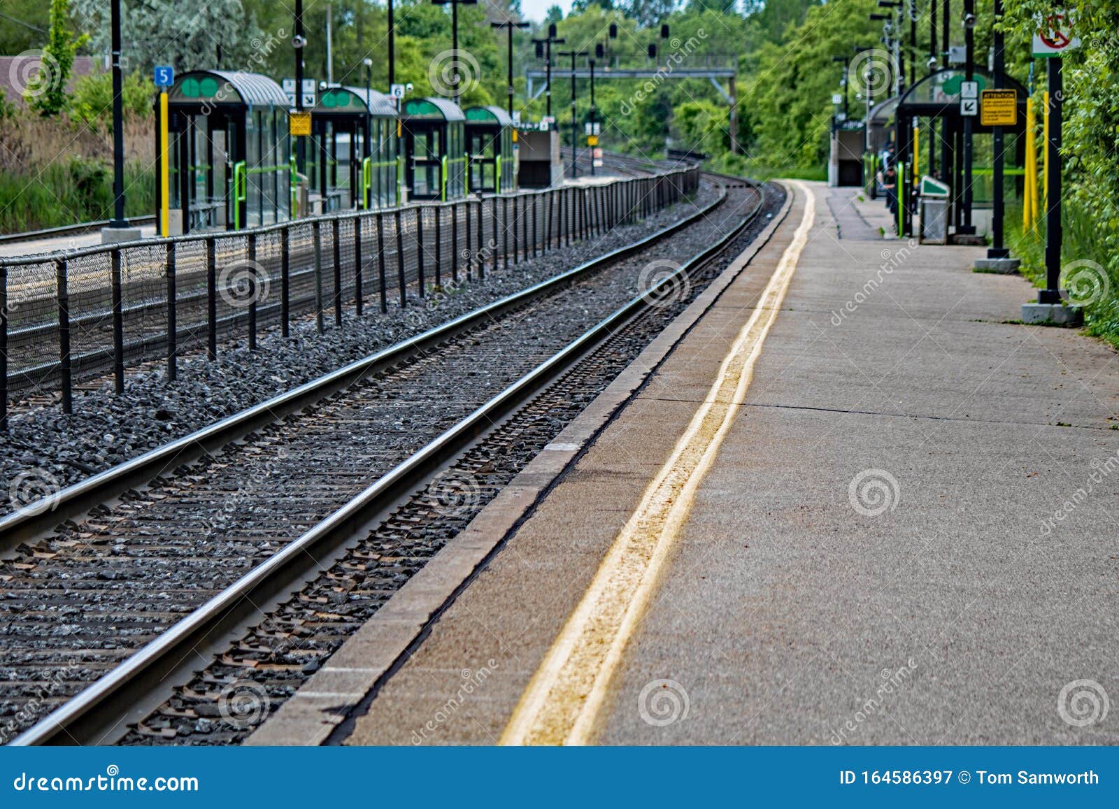 Empty Tracks at the Long Branch GO Train Station Stock Image - Image of  platform, train: 164586397