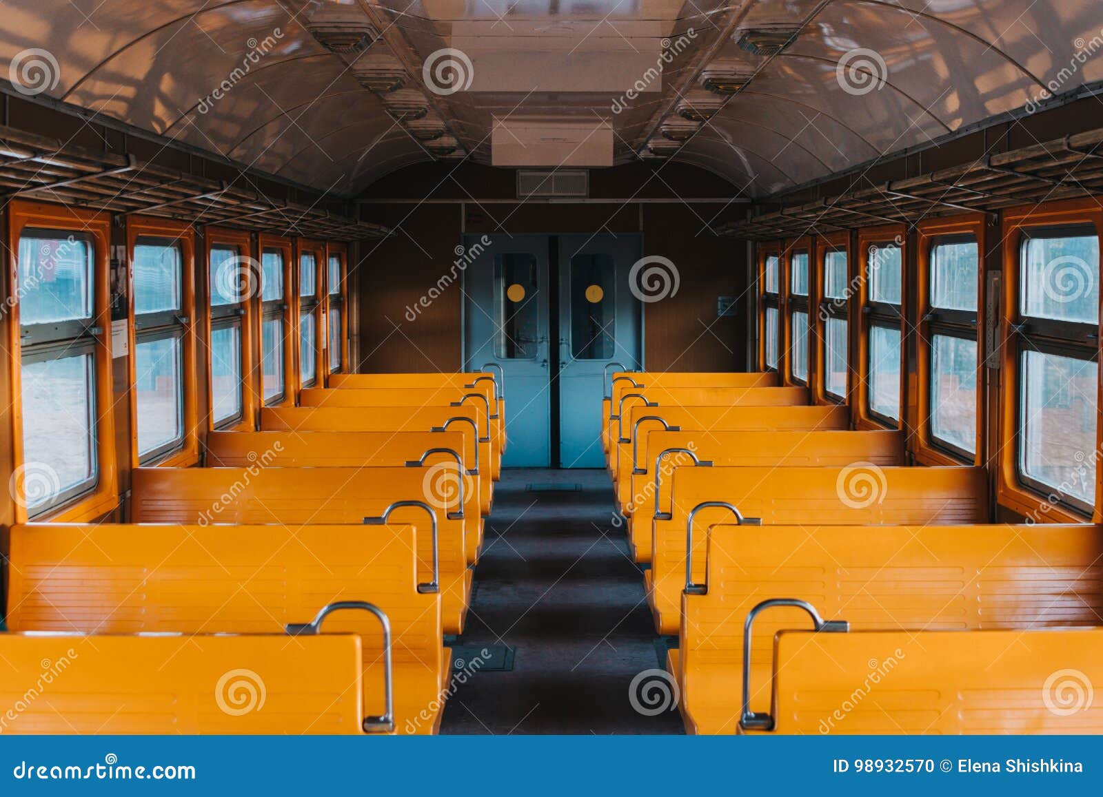 Empty Train Car without Passengers Stock Photo Image of electric