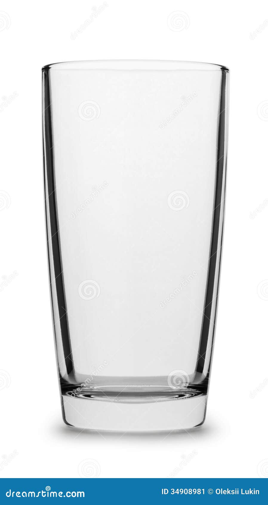 empty transparent glass goblet isolated white background 34908981